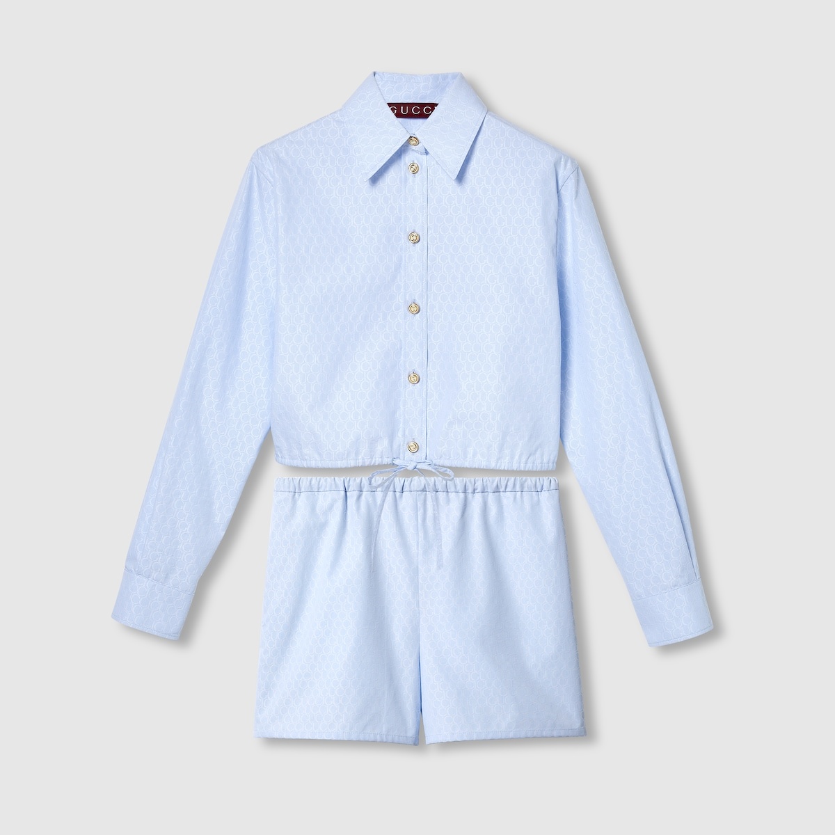 Pinstripe cotton jacquard shirt - 1