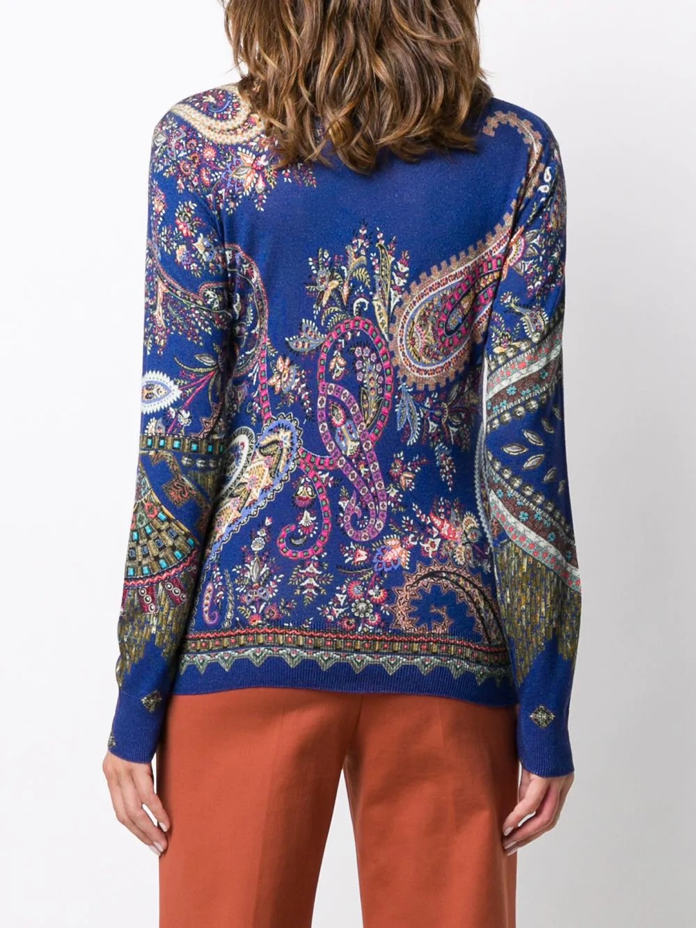 pailsey print knit jumper - 4