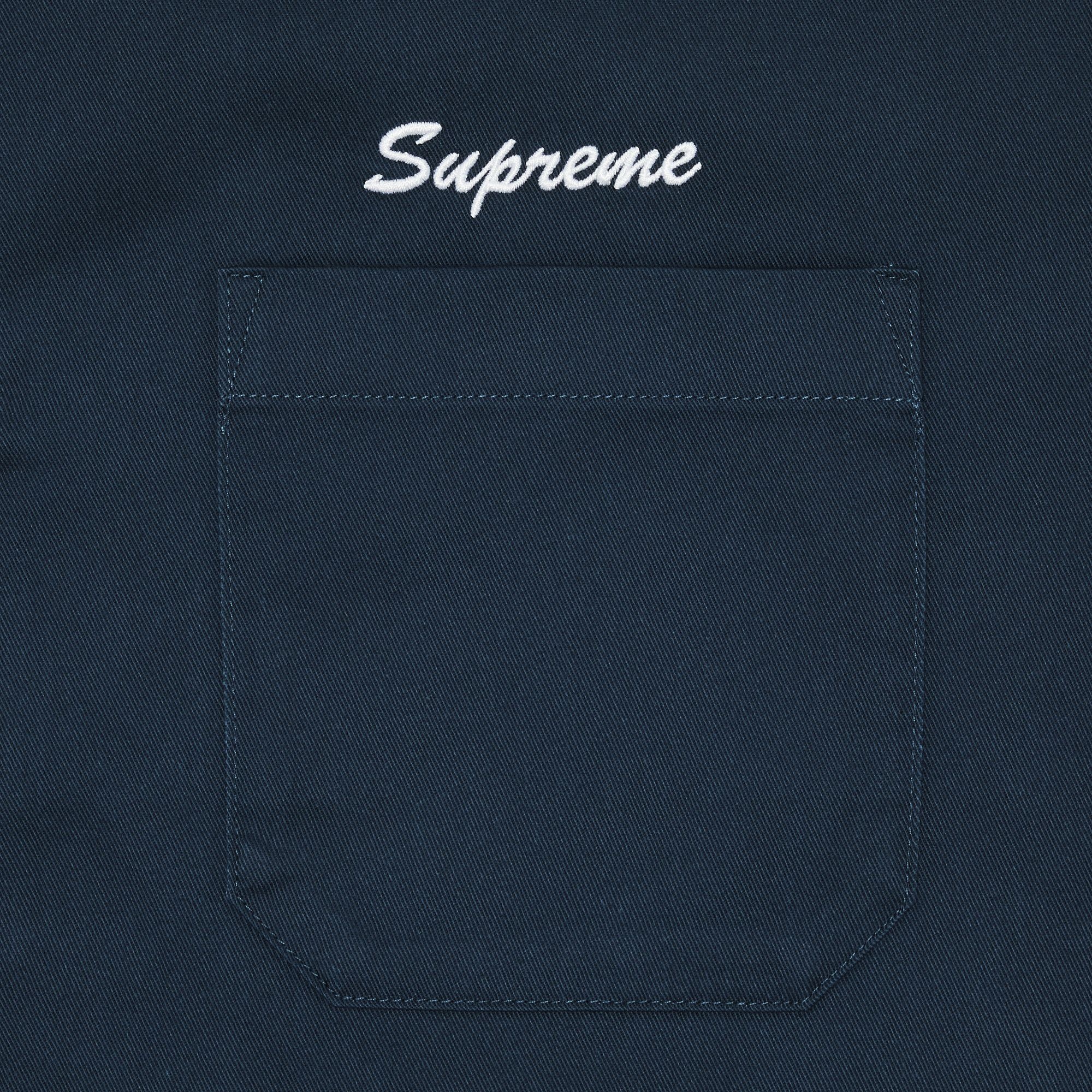 Supreme Margaret Keane Teardrop Short-Sleeve Work Shirt 'Light Navy' - 3