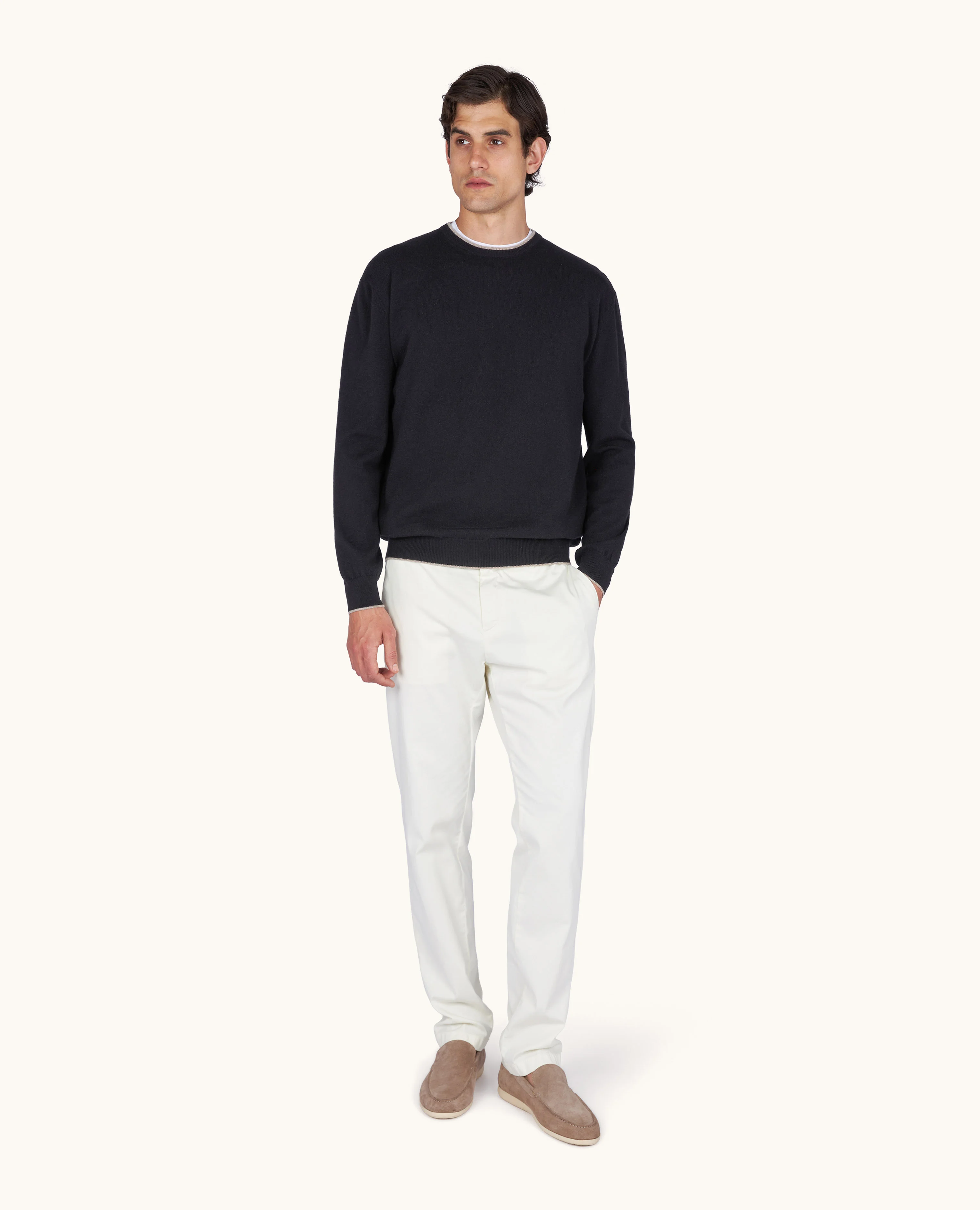 CASHMERE CREW‑NECK SWEATER - 1