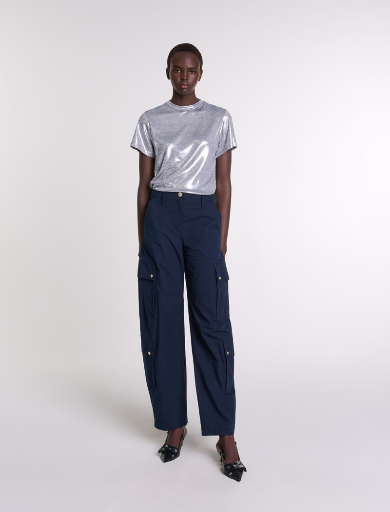 maje Lamé T-shirt outlook