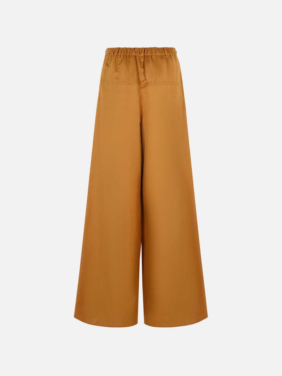 'ONORE' BROWN LINEN BLEND TROUSERS - 3