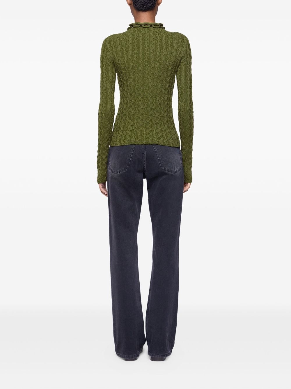 cable-knit top - 4
