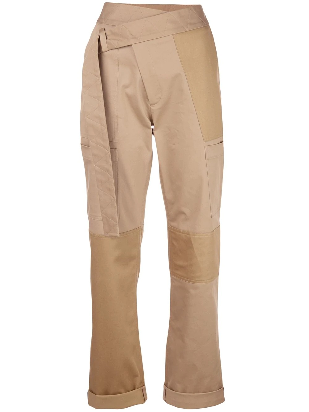 straight leg cargo trousers - 1