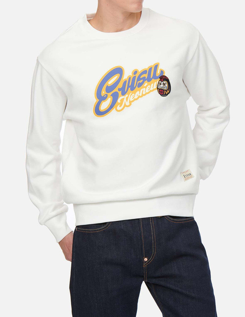 CALLIGRAPHY LOGO AND DARUMA PRINT SWEATSHIRT 3