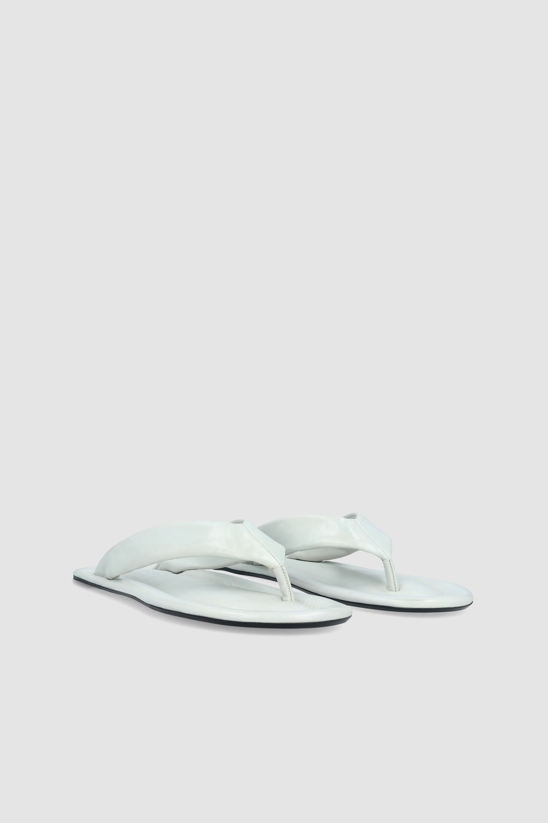DASHA BURRATA CREASED CALF LEATHER FLIP-FLOP SANDAL - 4
