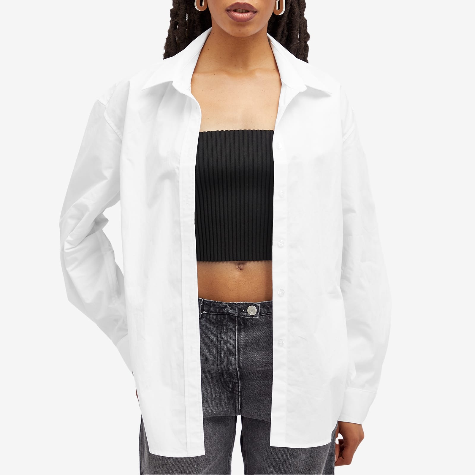 Alexander Wang Oversized Crop Top Shirt - 2