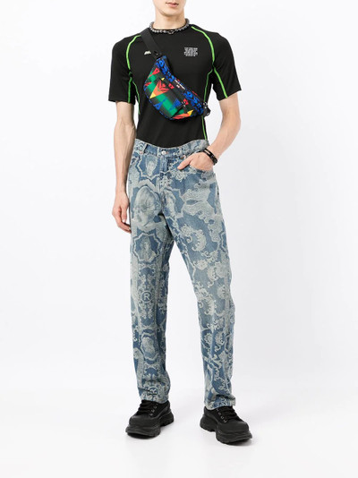 MSGM graphic-print contrast-stitching T-Shirt outlook