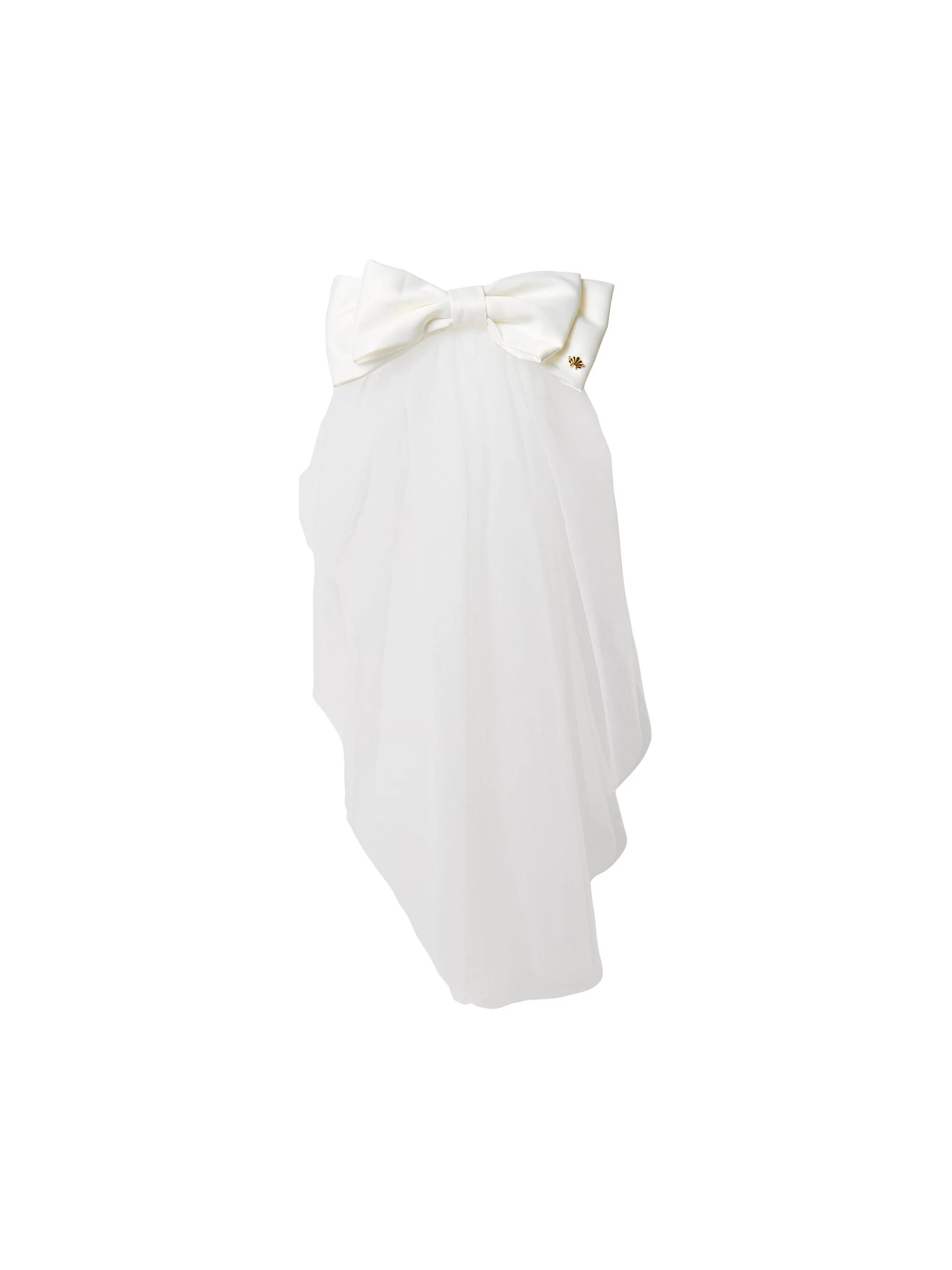 Women's Priscilla Silk-Blend Bow Veil - Ivory - 1