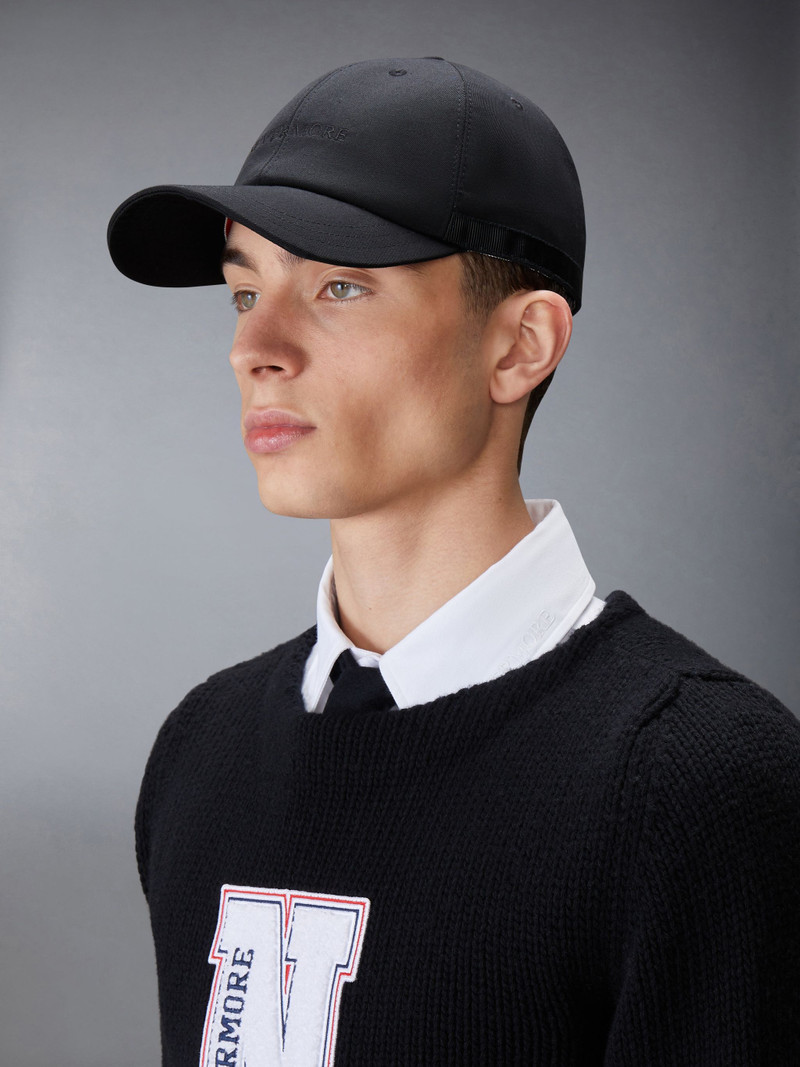 Thom Browne Waterproof Cotton Twill Nevermore Embroidery Classic Baseball Cap outlook