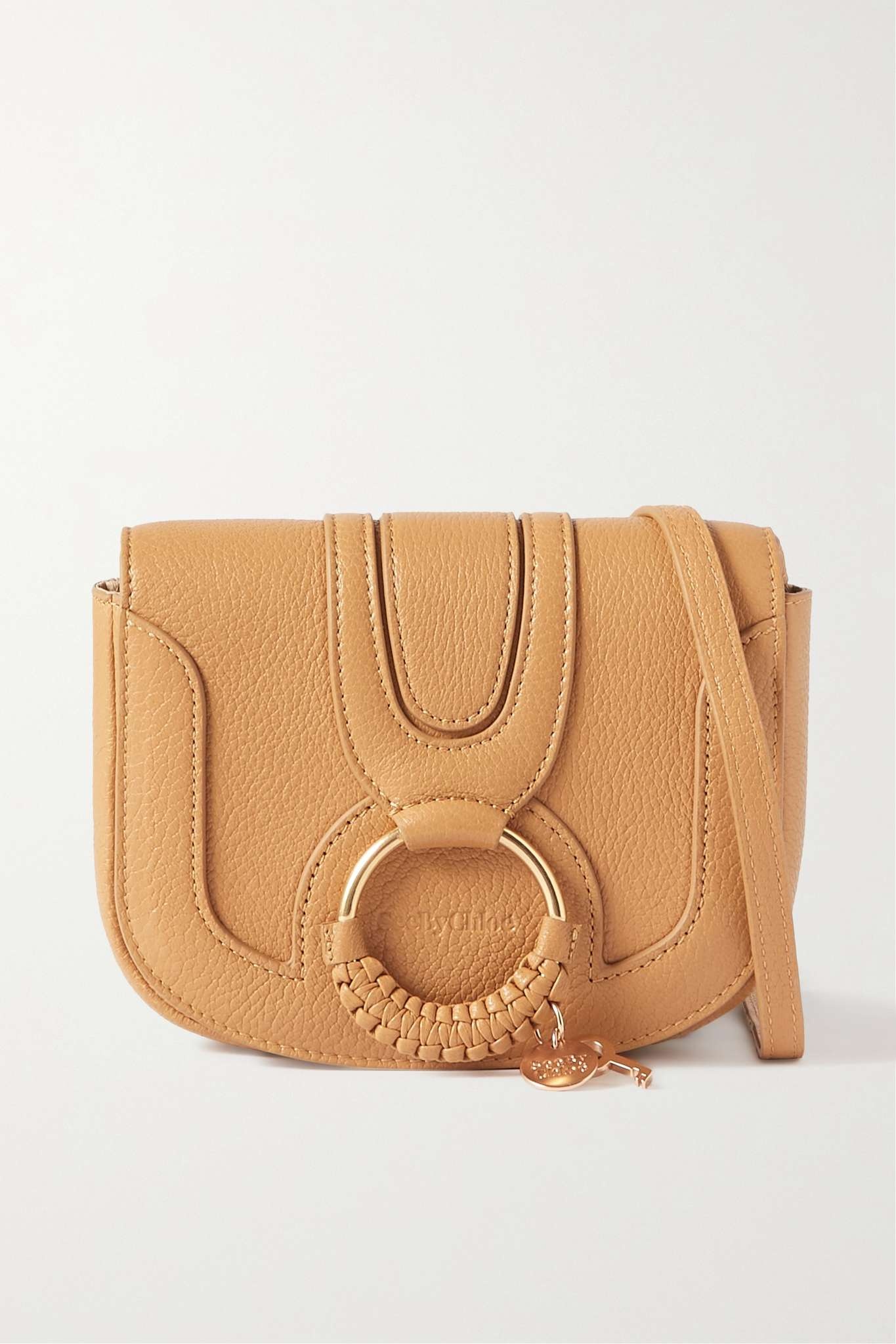 Hana mini textured-leather shoulder bag - 1