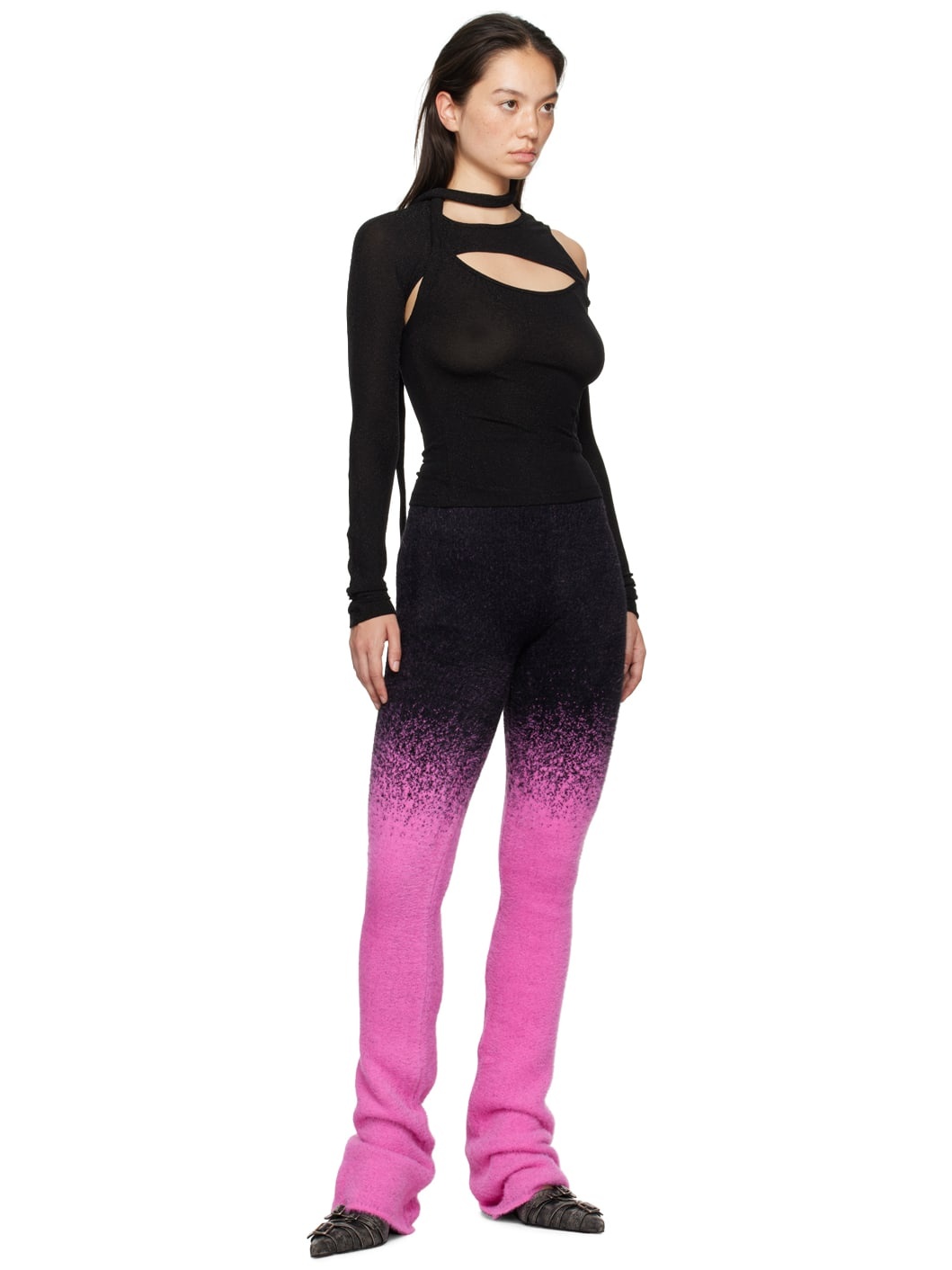 ルームウェア・パジャマ OTTOLINGER Women Lounge Wear 25P10280060302 BLACK Black Ottolinger Women's Rib Lounge Pants in Black Wash Ottolinger
