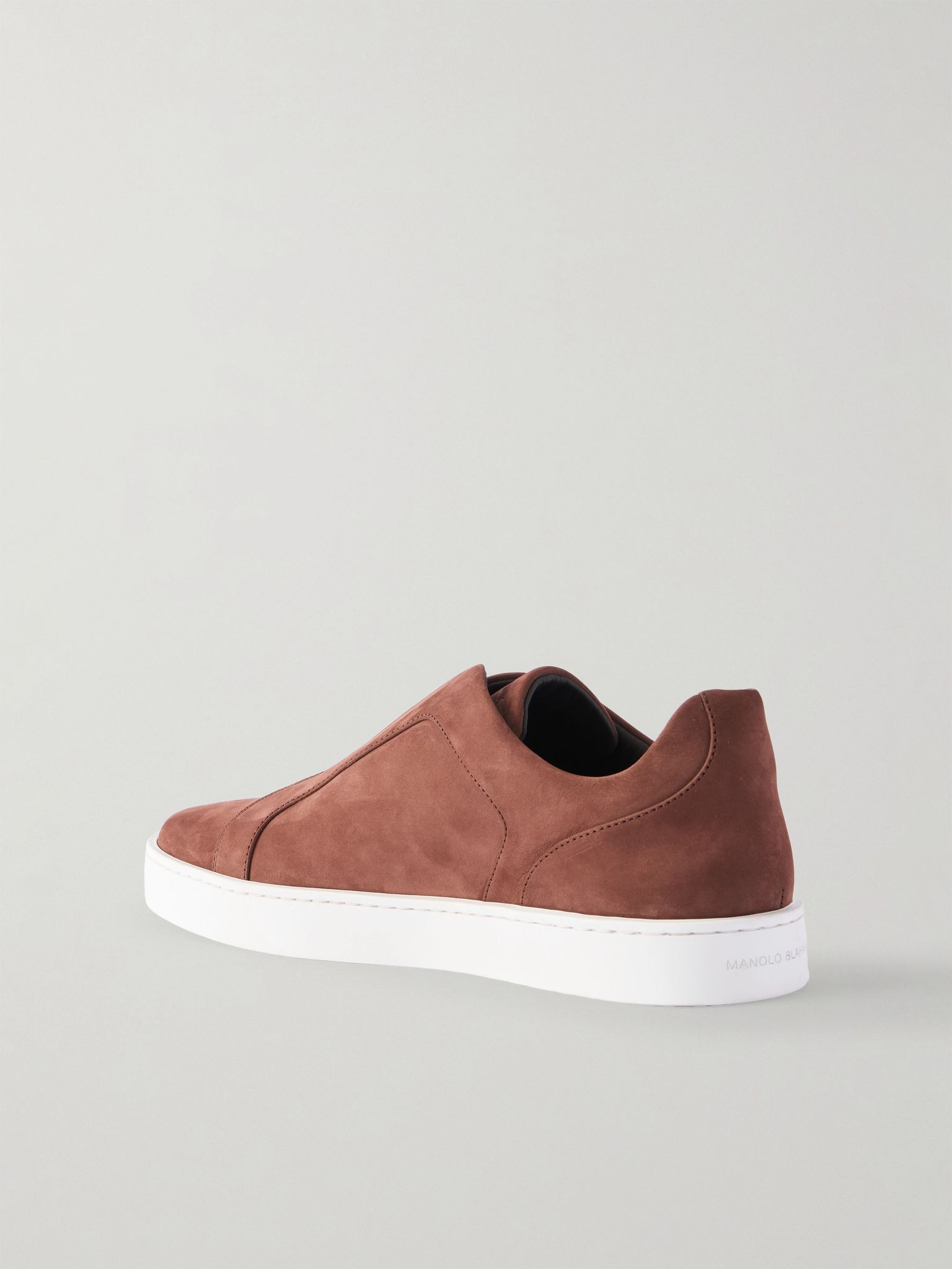 Agilio Nubuck Slip-On Sneakers Brown - 4