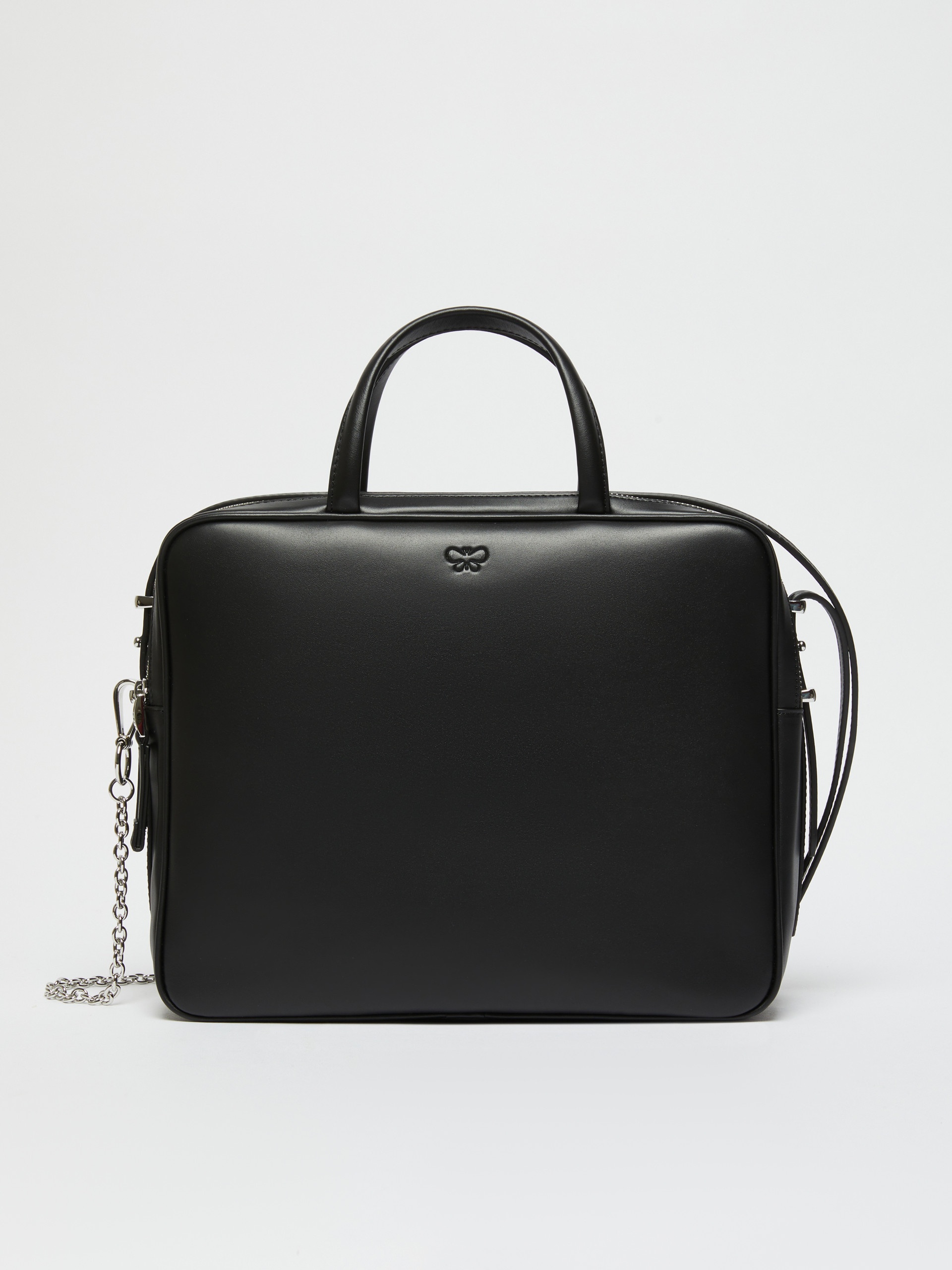 GIRONE Large leather box satchel - 1