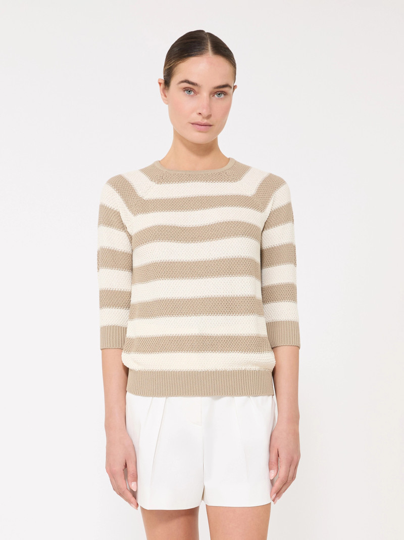 ELLISSE Pure cotton sweater - OPTICAL WHITE 3