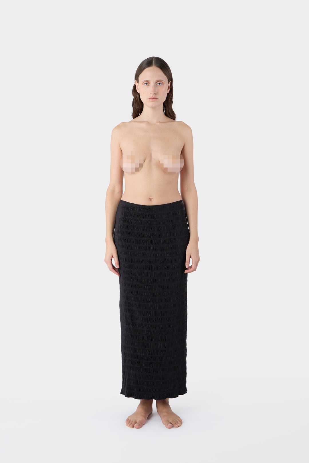 FRISE' LONG SKIRT / black - 1