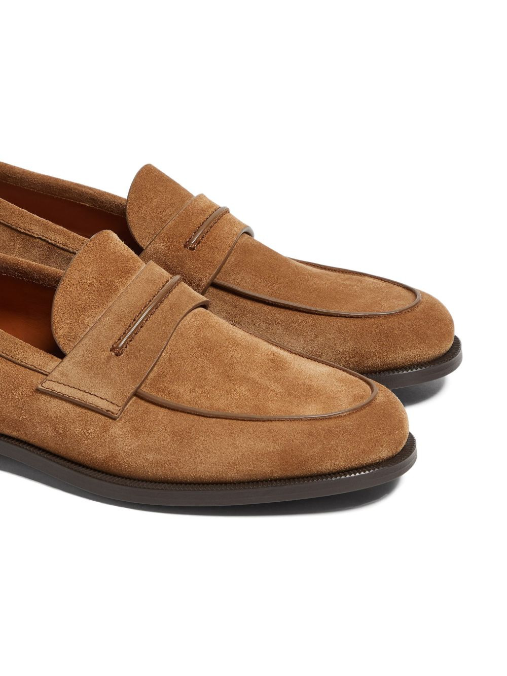 suede penny loafers - 4