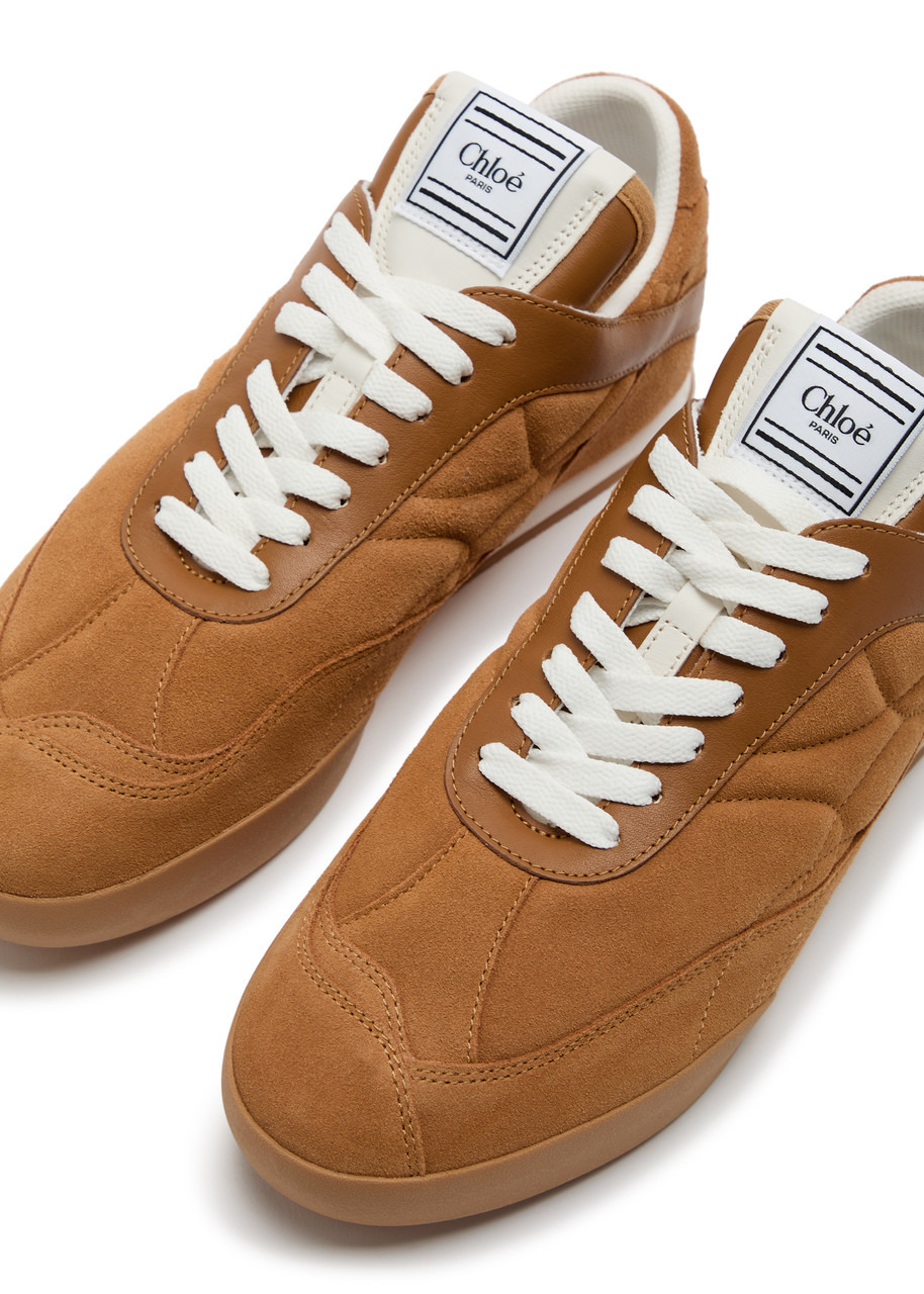 Chloe Kick Quilted Suede Sneakers - 3