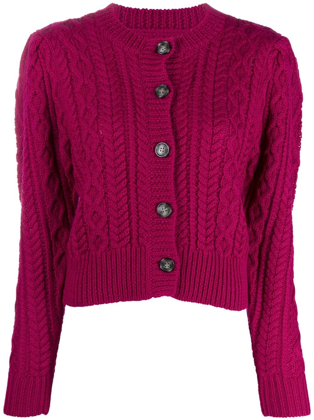 cable knit cardigan - 1