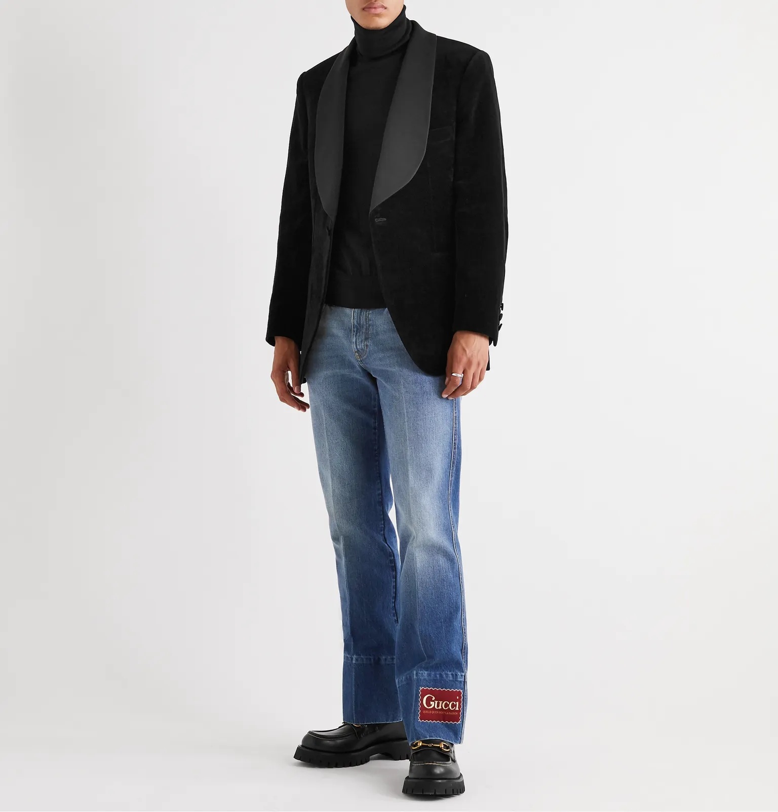 Faille-Trimmed Cotton and Linen-Blend Velvet Tuxedo Jacket - 2