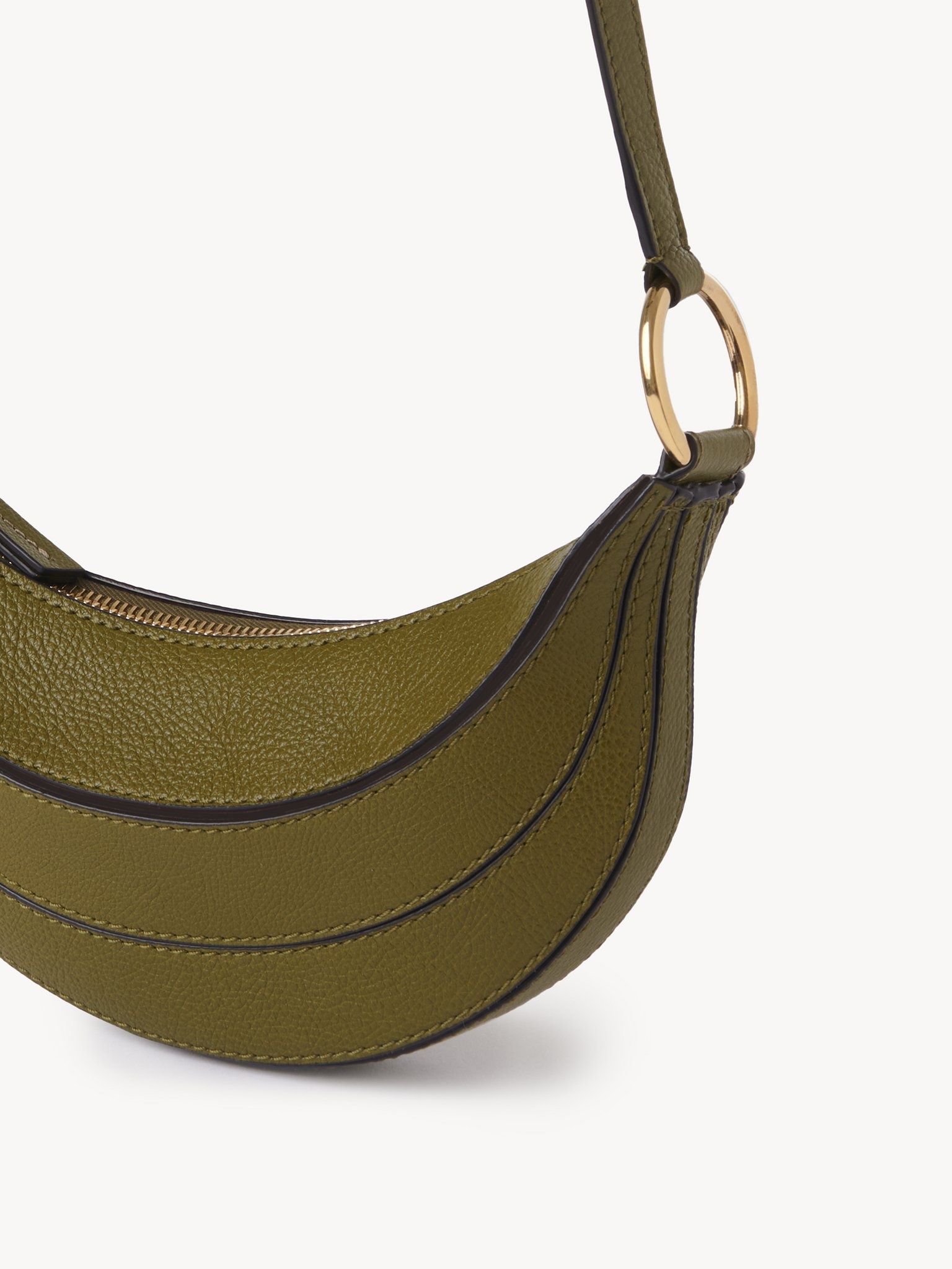 BANANA CROSS-BODY BAG IN GRAINED LEATHER - 6
