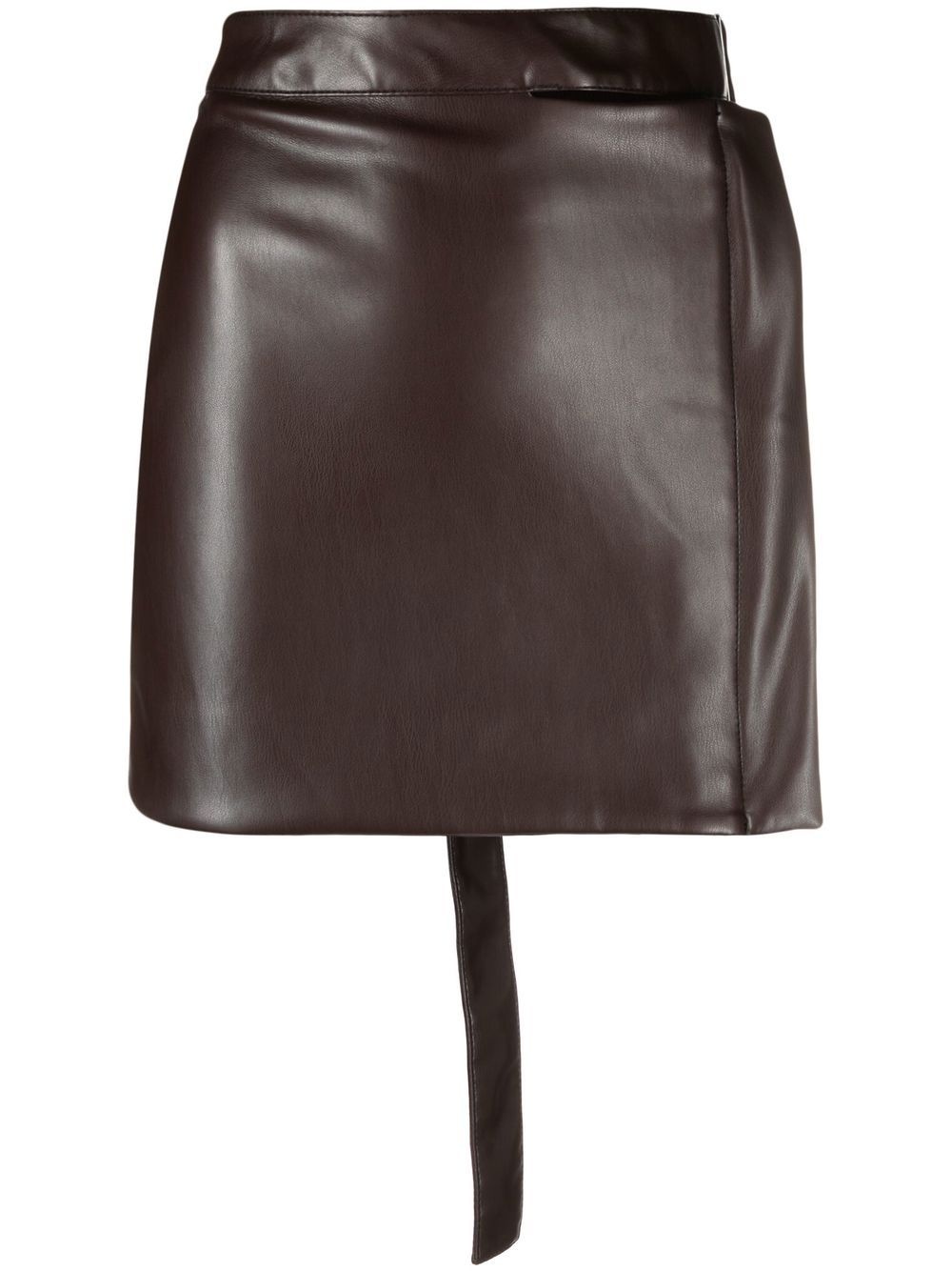 high-waisted belted mini skirt - 1