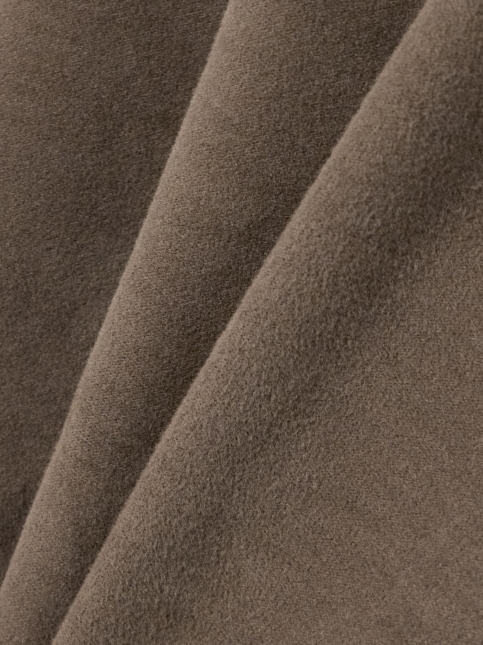 Pleated brushed cotton-blend wide-leg pants Brown - 5