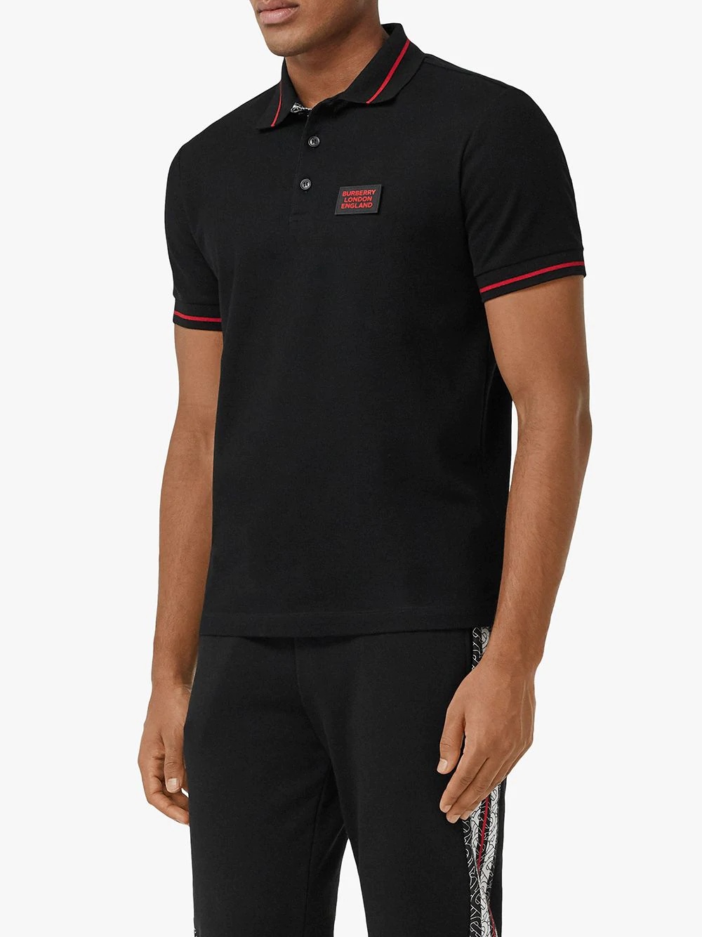 logo appliqué polo shirt - 3