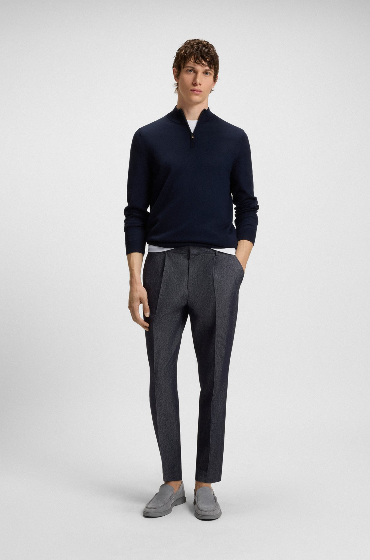 SUEDE LOAFERS WITH CONTRAST OUTSOLE - 3