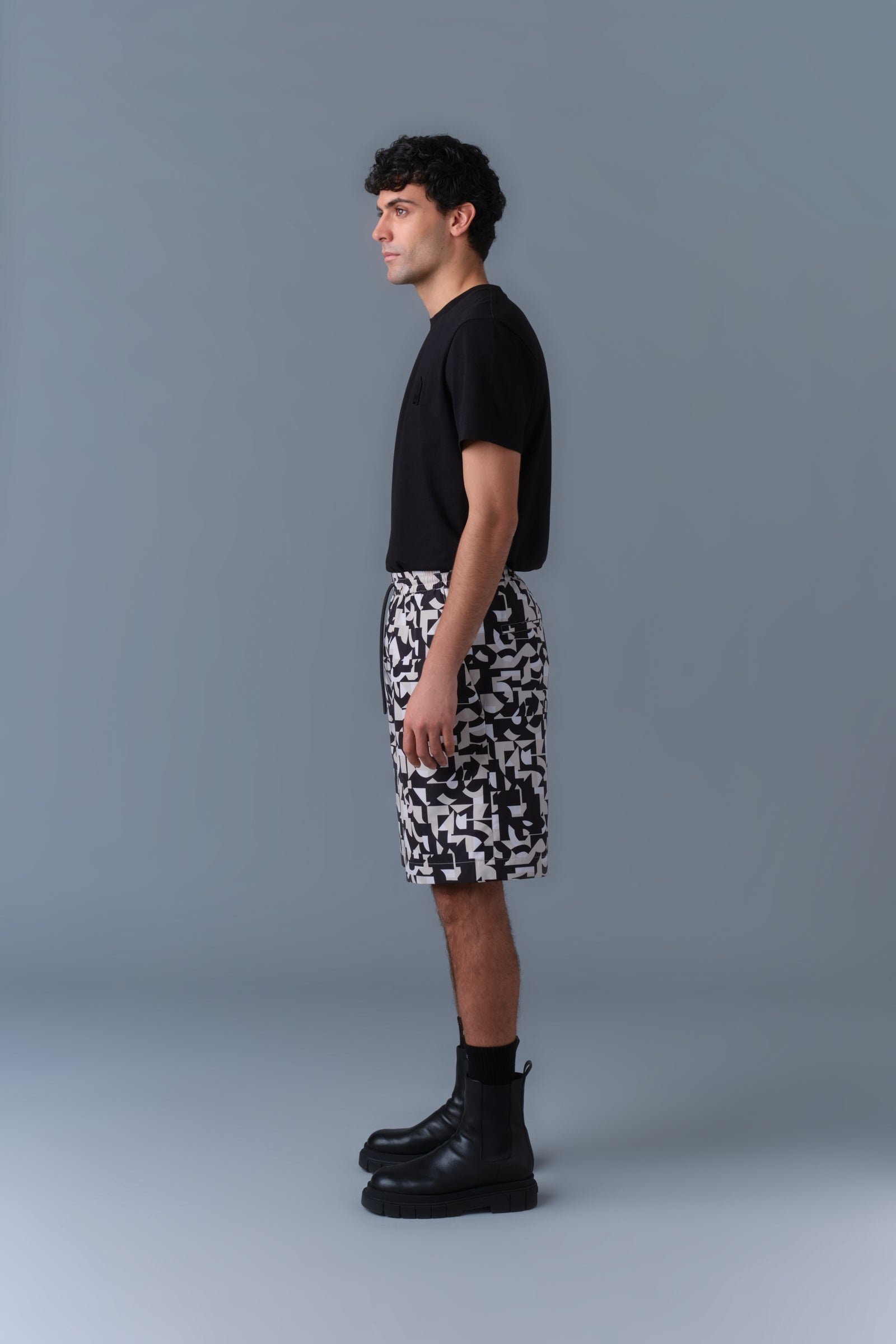 DANTE Abstract Geometric Recycled Shorts - 3