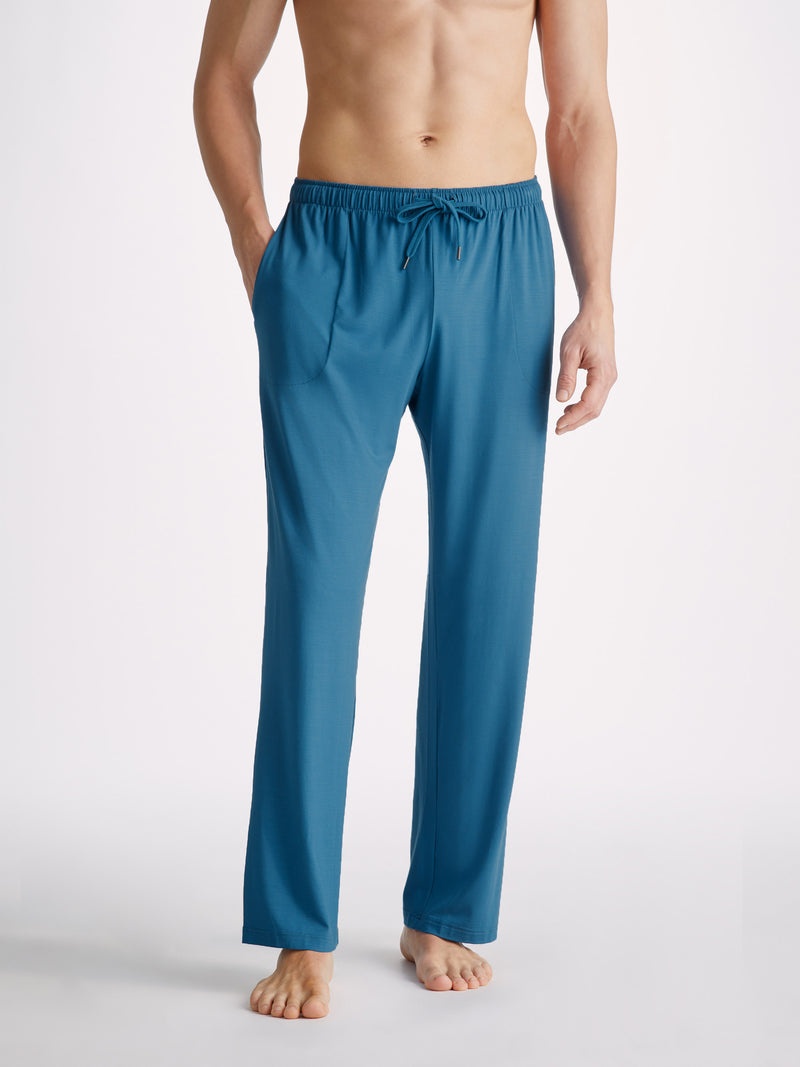 Men's Lounge Trousers Basel Micro Modal Stretch Ocean - 2