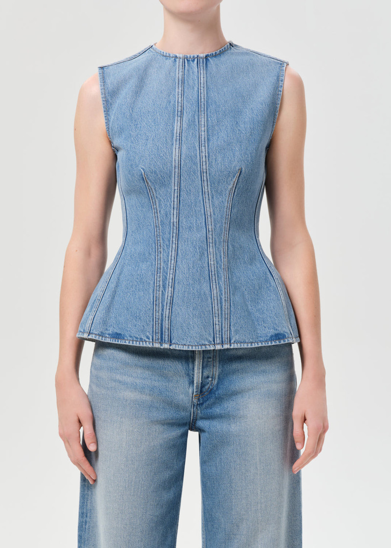 AGOLDE CORBIN DENIM SHELL SHIRT IN DANTON outlook