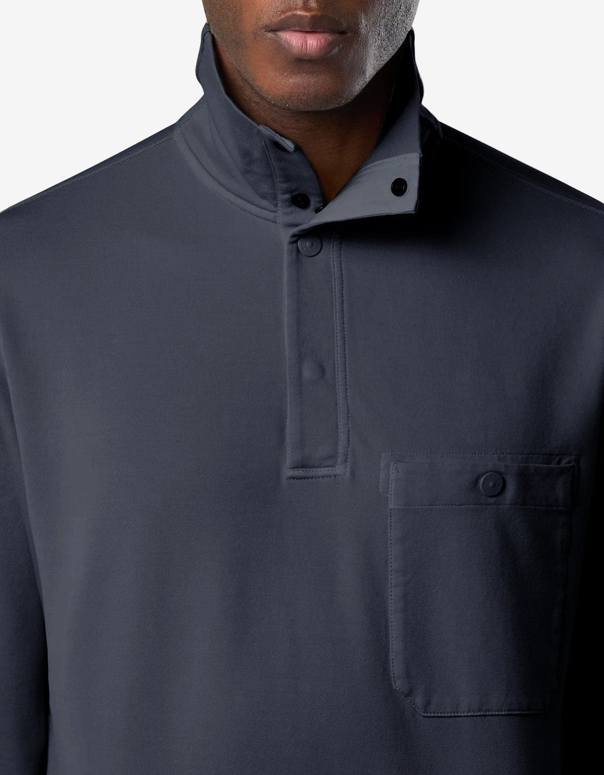 Stone Island Ghost Blue Half-Snap Sweatshirt - 5