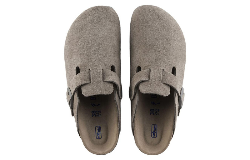 Birkenstock Boston Soft Footbed Regular 'Suede Stone Coin' 1020549 5