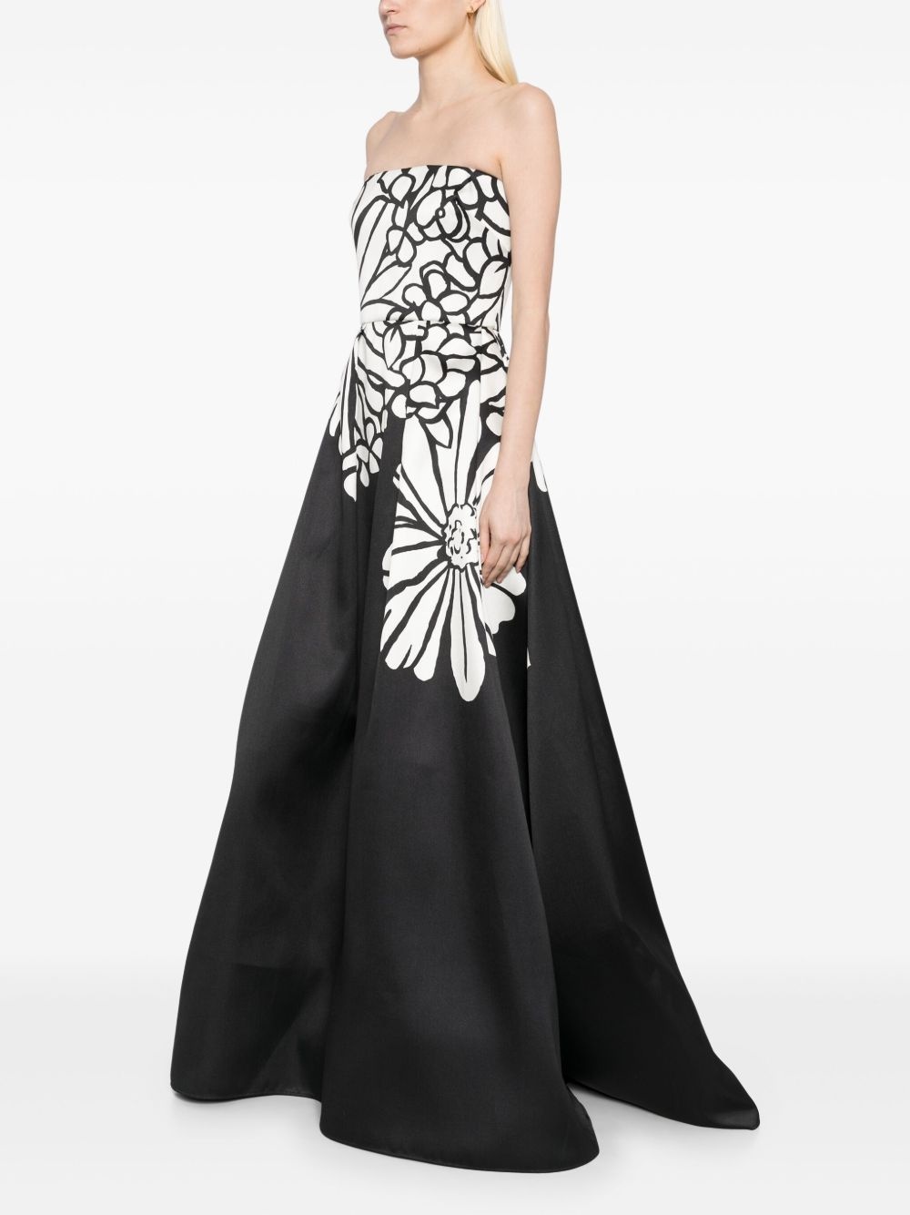 floral-print gown - 3