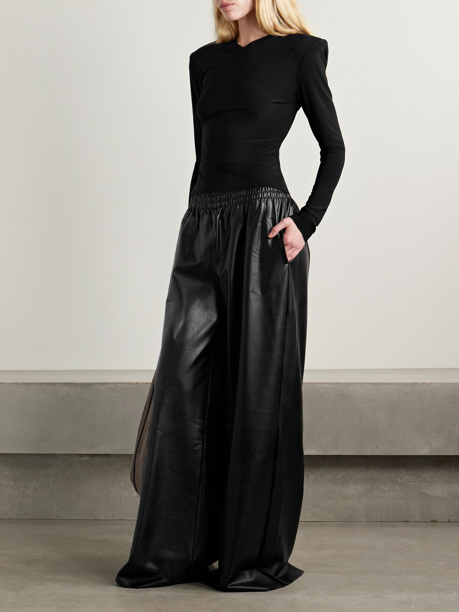 Stretch-jersey top Black - 2