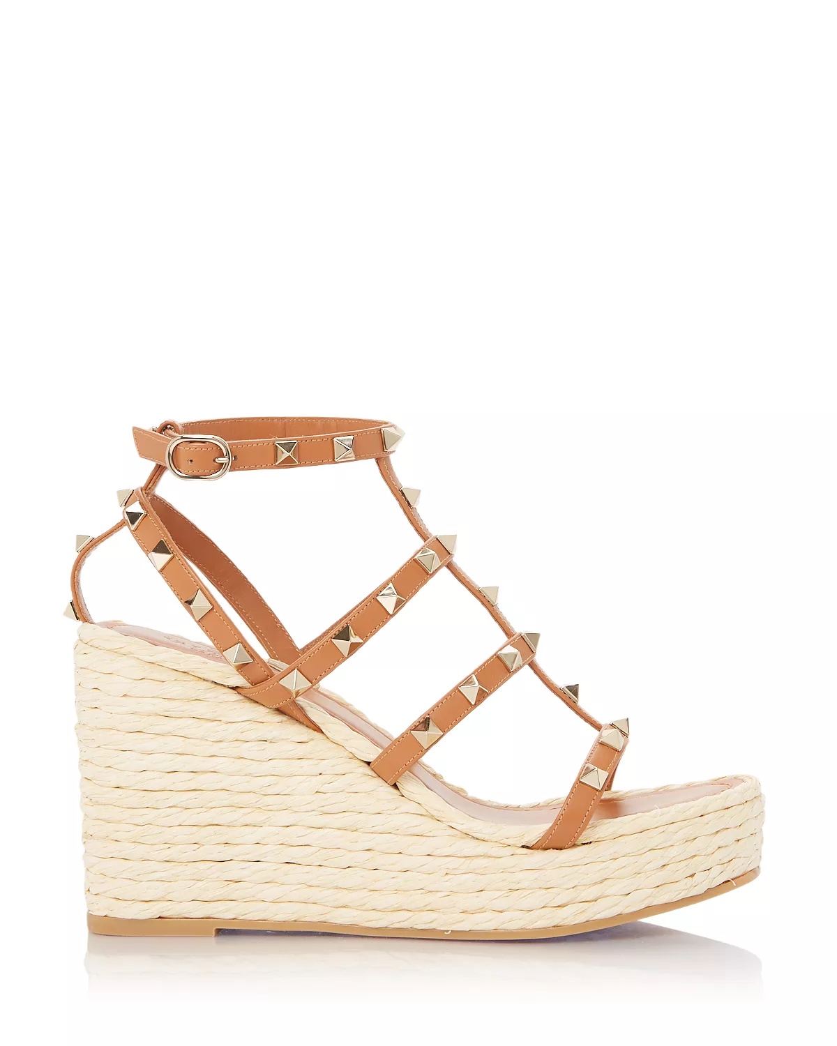 Women's Strappy Studded Espadrille Platform Wedge Sandals - 3