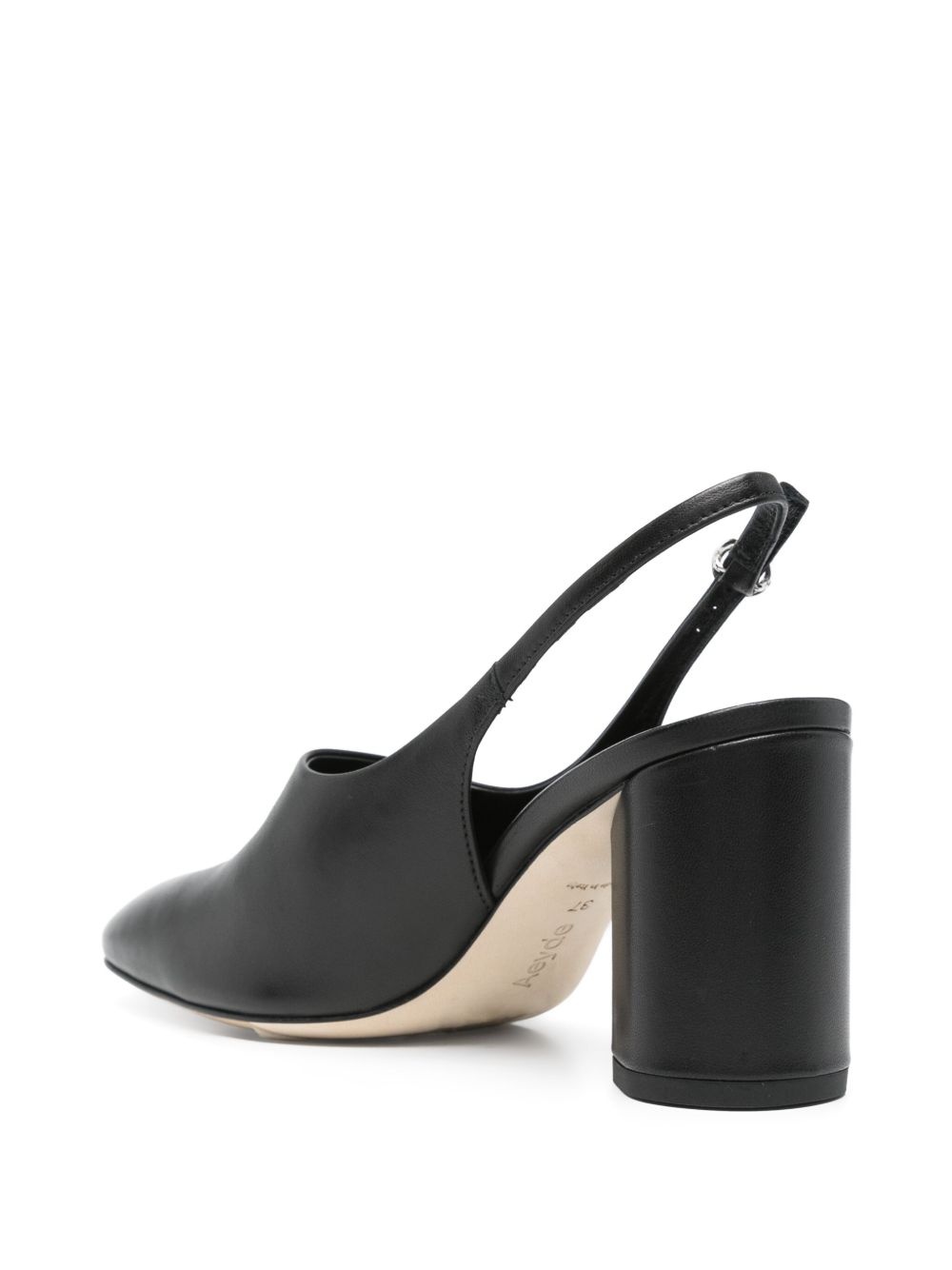 75mm leather slingback pumps - 3
