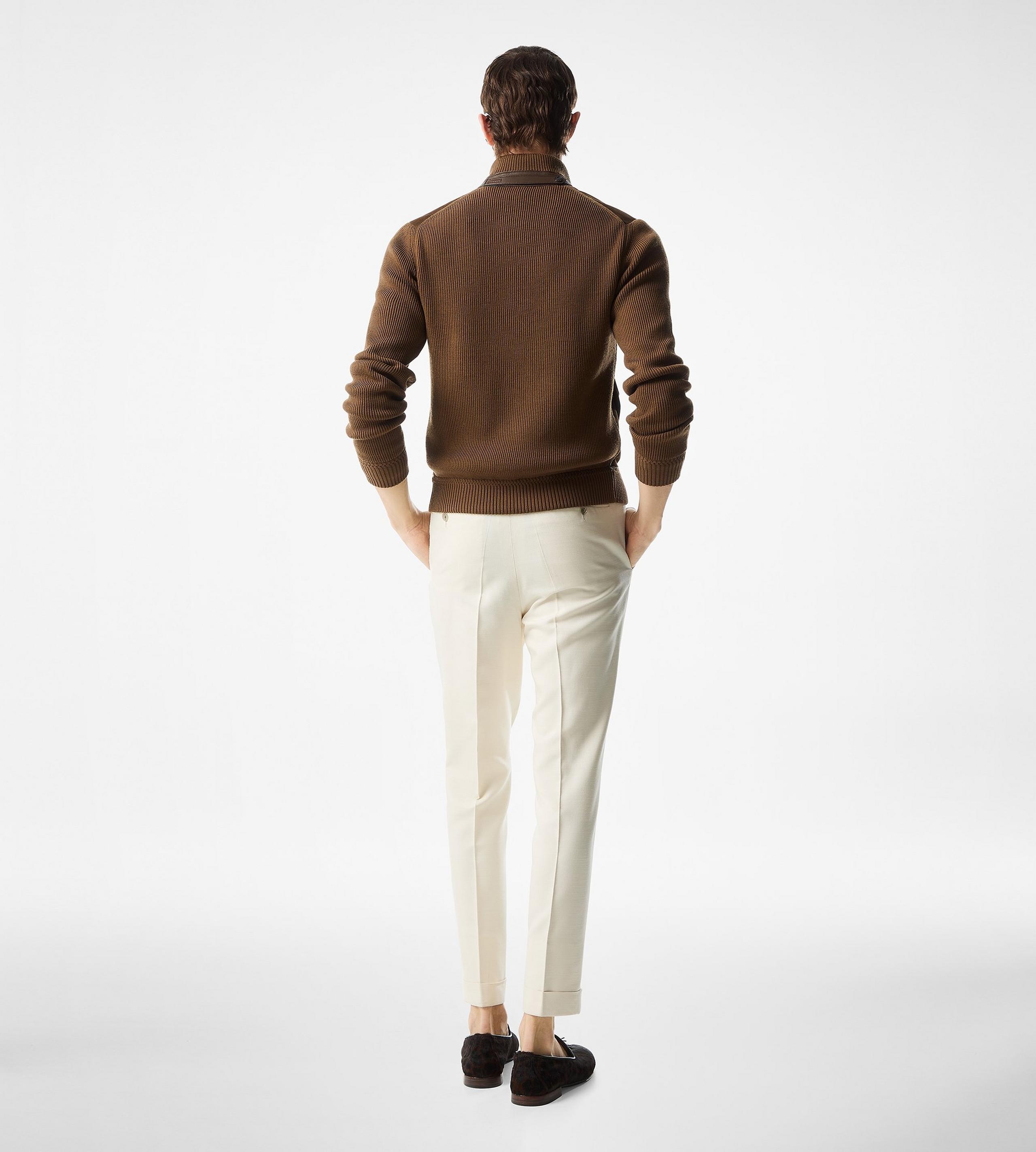 SUEDE FRONT MERINO BLOUSON - 4