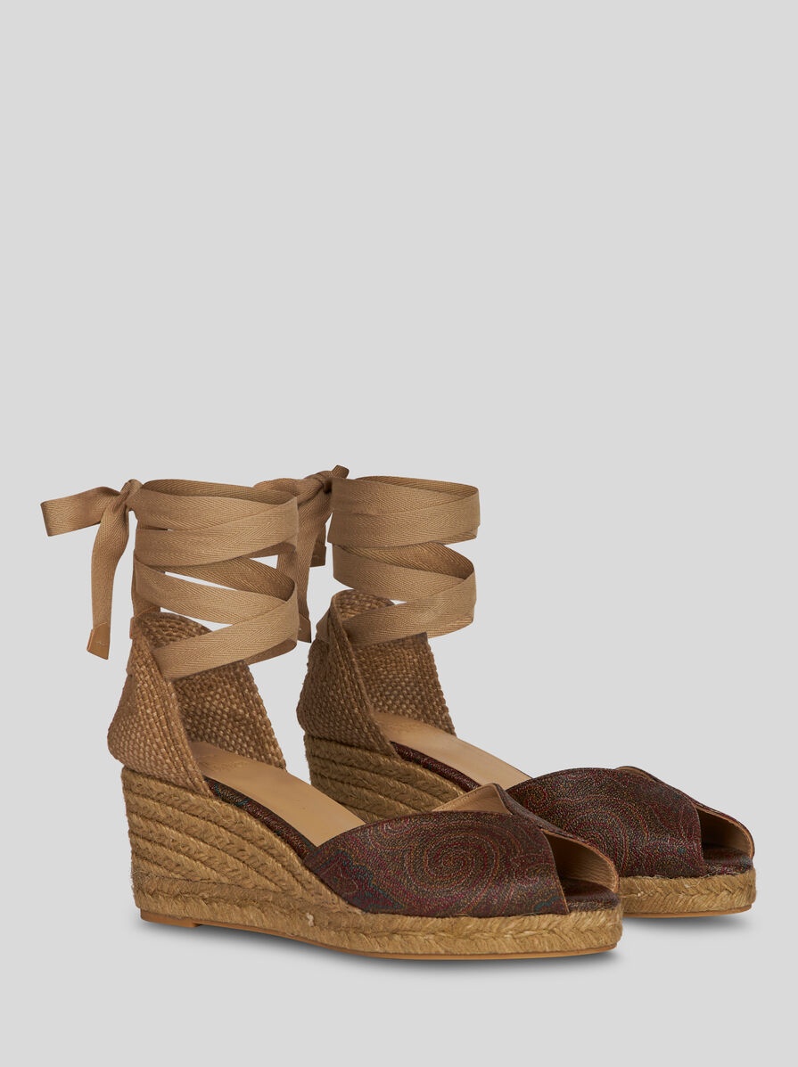 PAISLEY WEDGE ESPADRILLES WITH PEEP TOE - 3