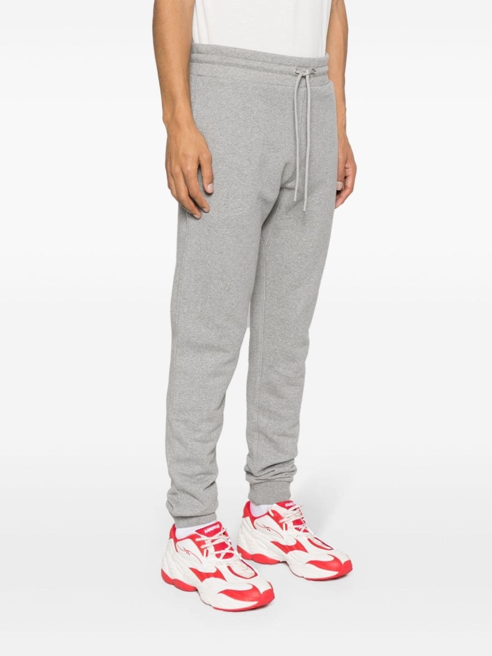 logo-patch cotton track trousers - 3