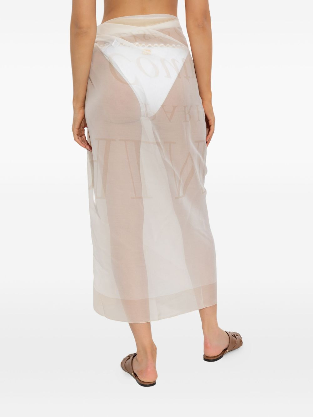 logo-print sarong - 4