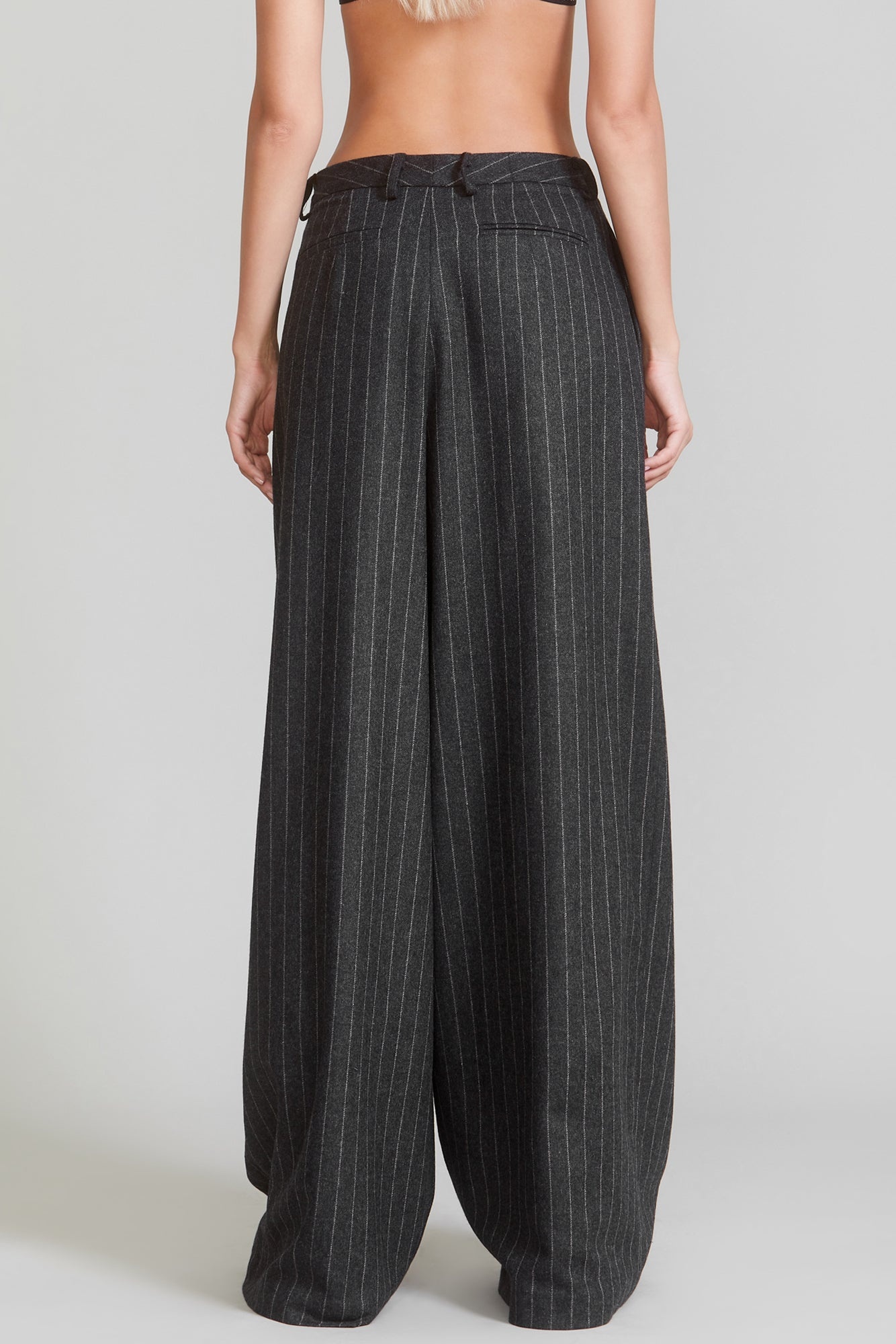 KILTED TROUSER - GREY PINSTRIPE - 6