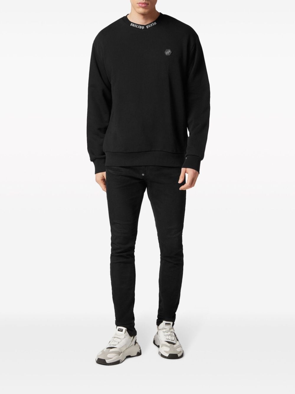 logo-embroidered crew-neck sweatshirt - 2