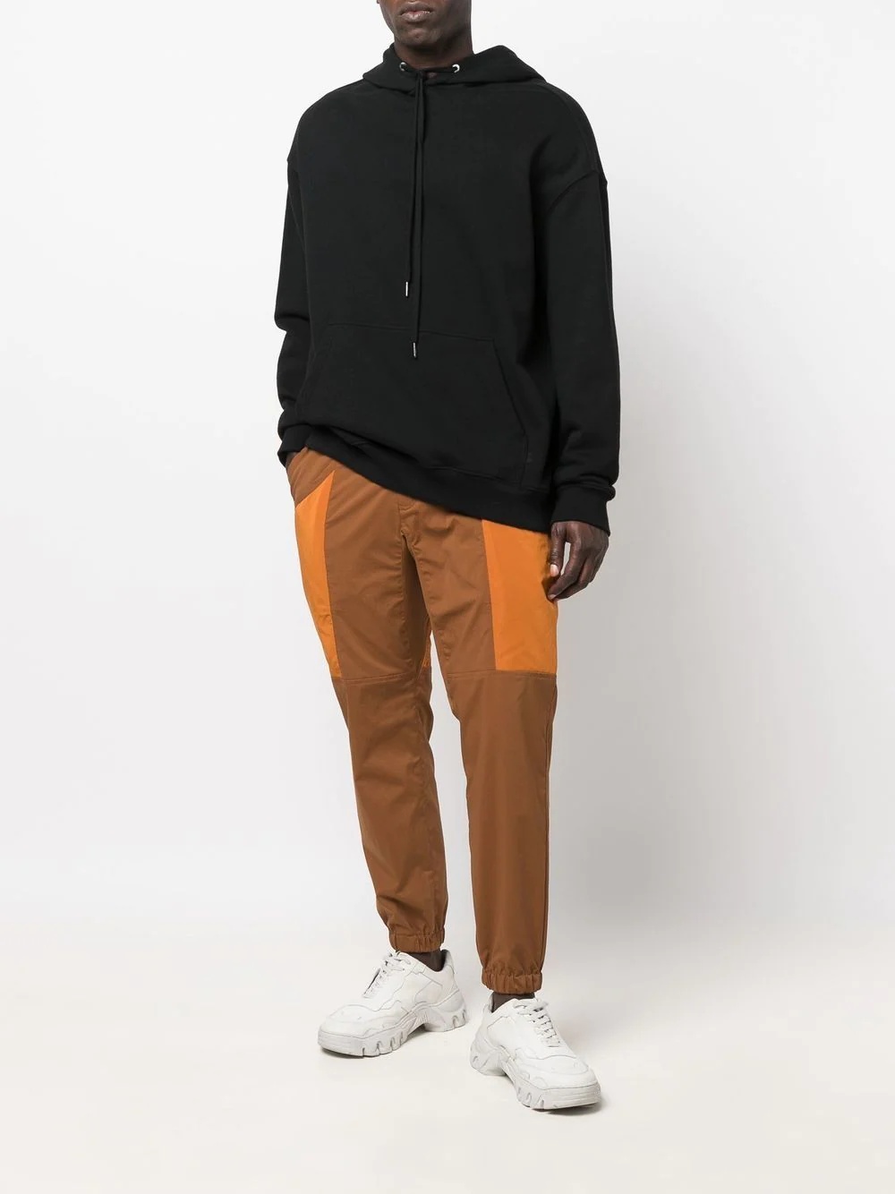 colour-block tapered trousers - 2