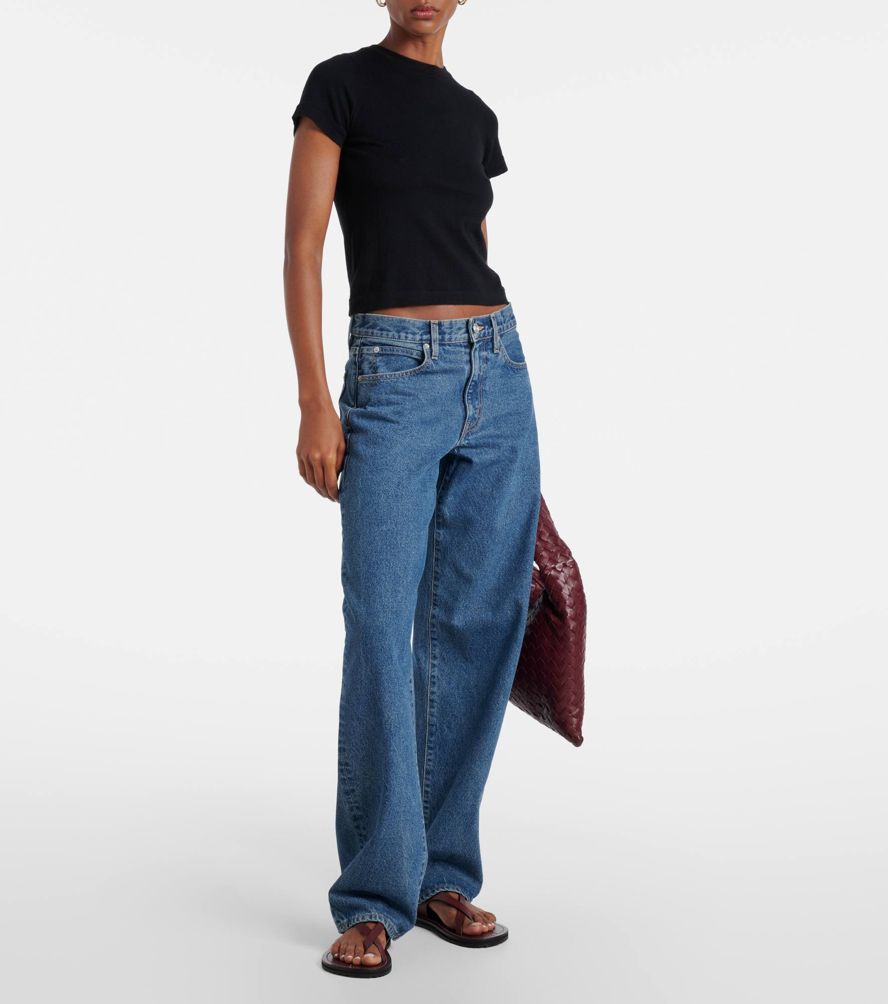 Tess Long low-rise wide-leg jeans - 2