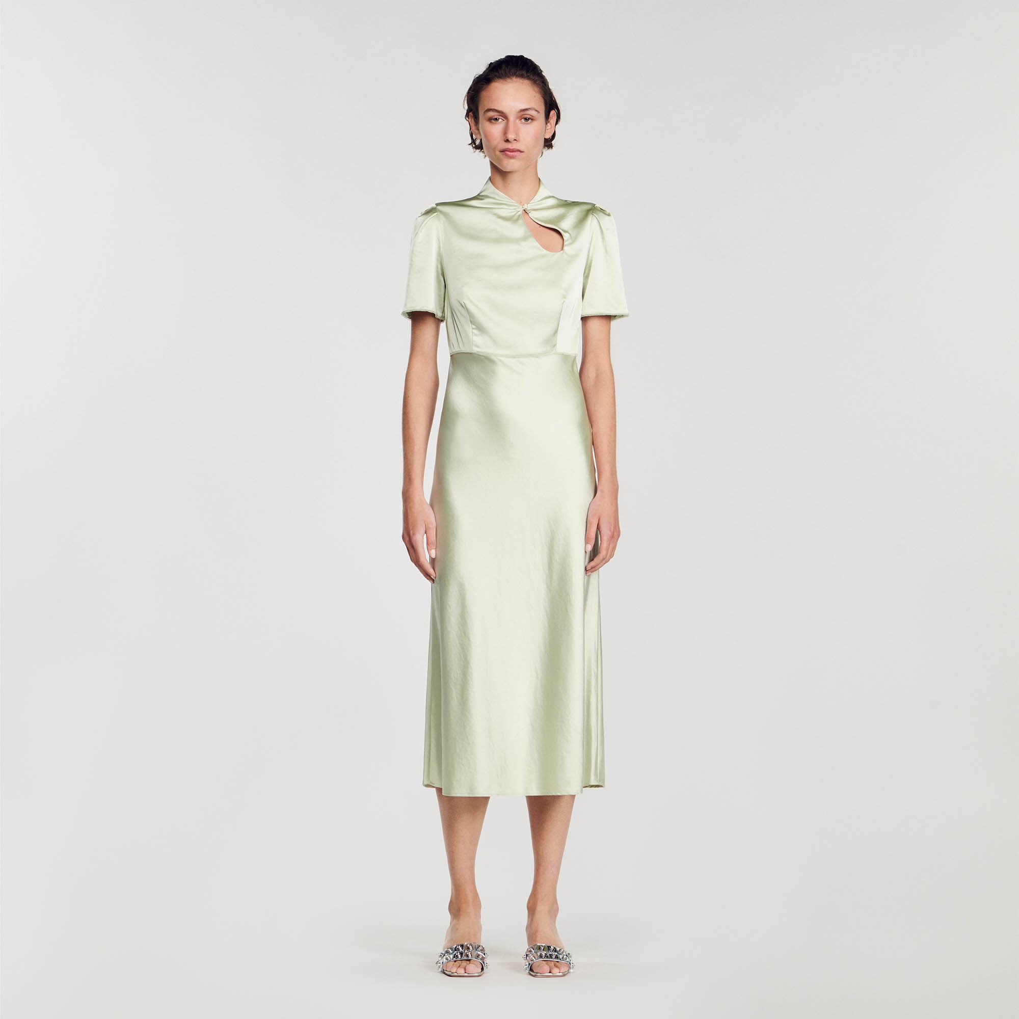 SATIN-EFFECT MAXI DRESS - 3