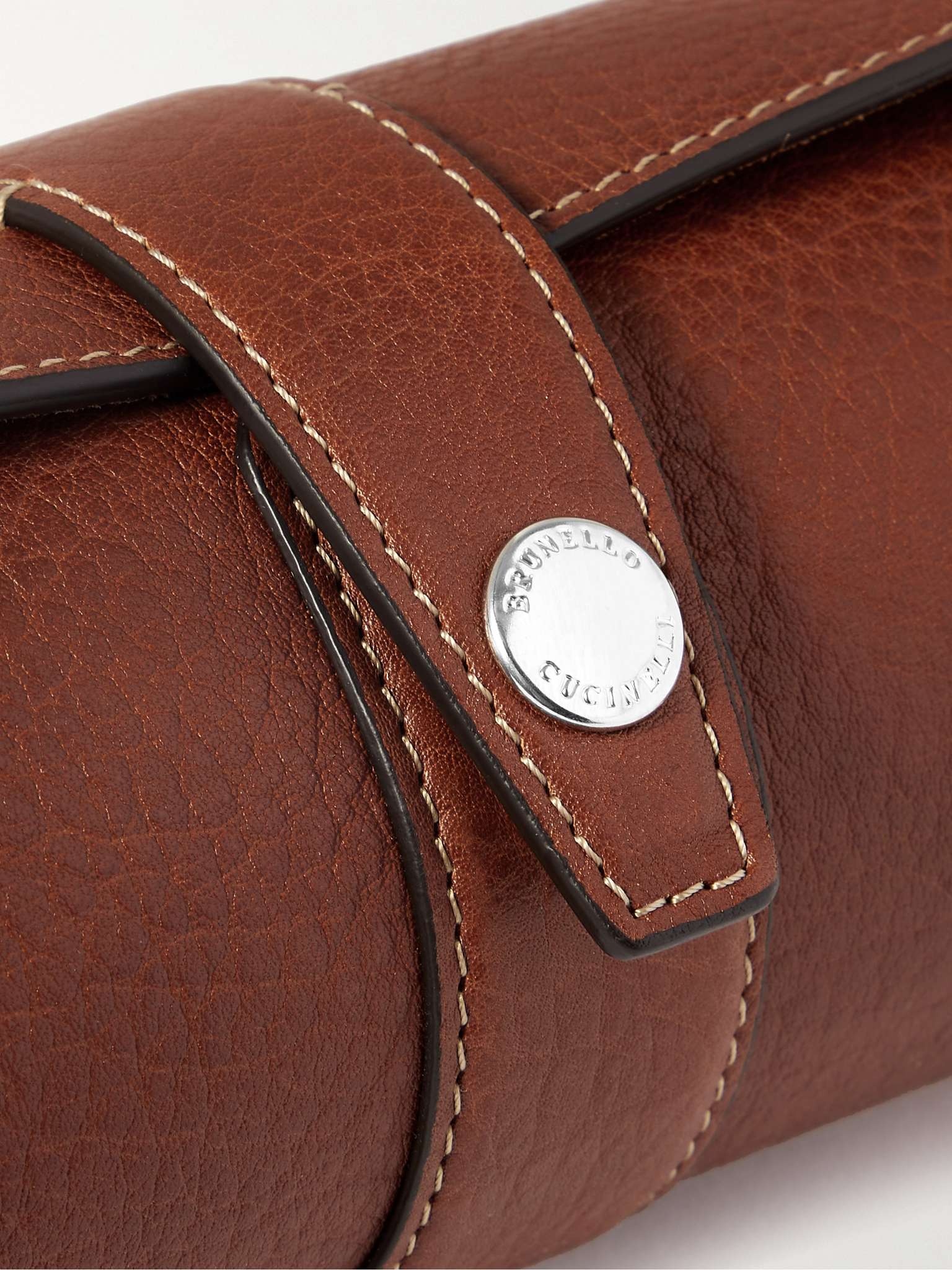 Full-Grain Leather Watch Roll - 2