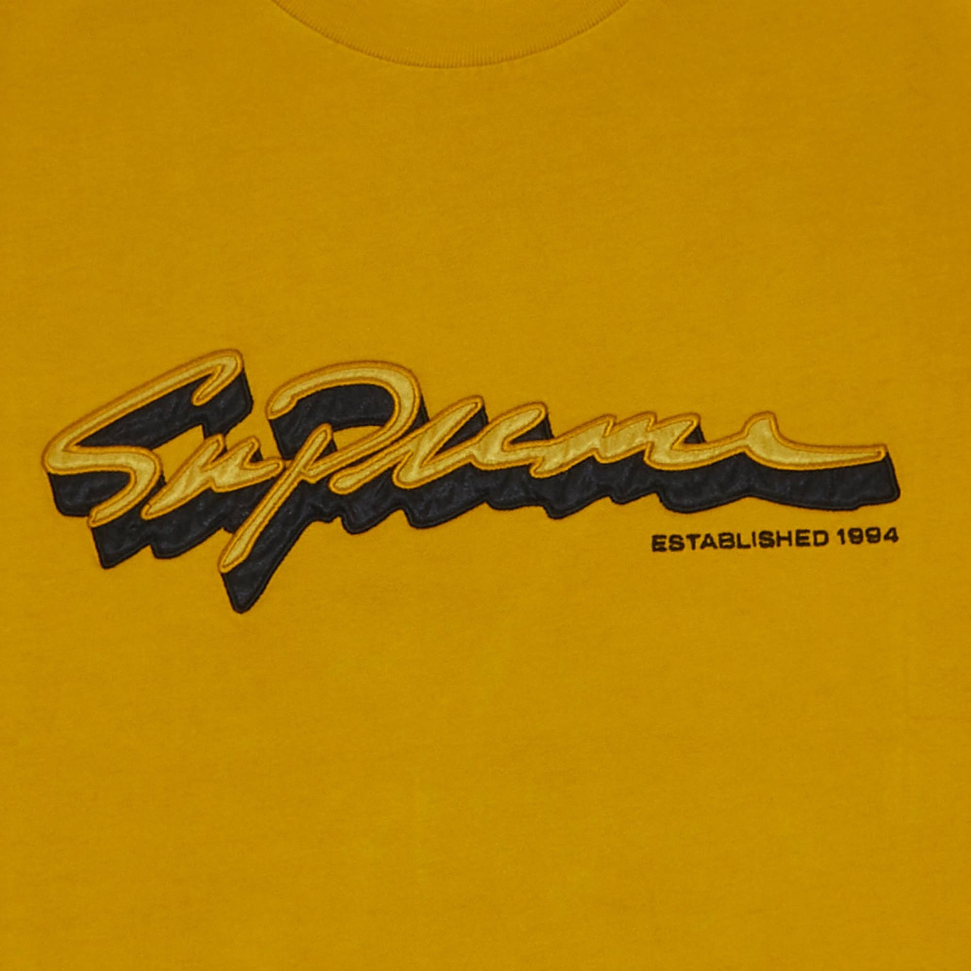 Supreme Shadow Script Short-Sleeve Top 'Dusty Yellow' - 3