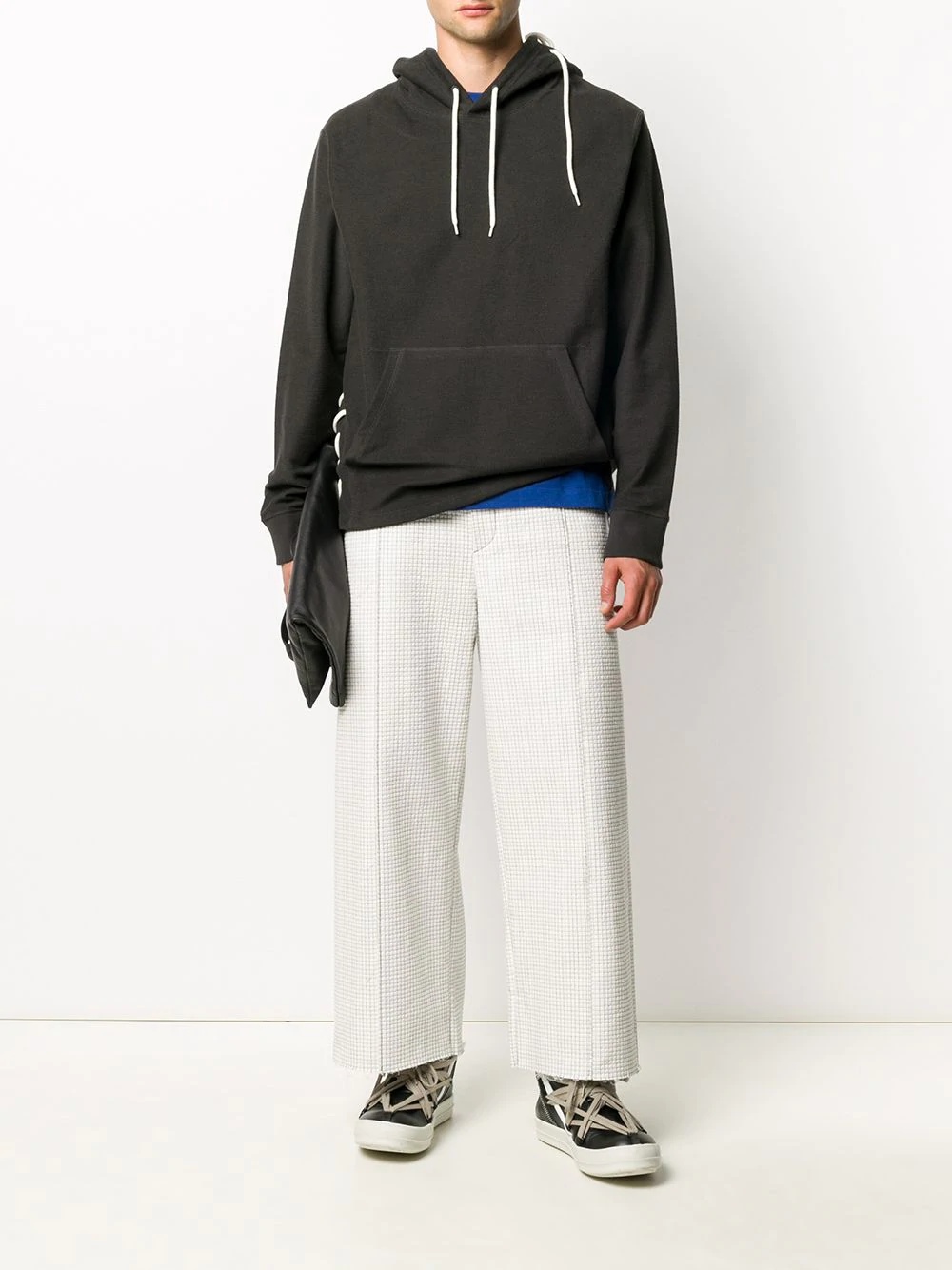 contrast drawstring hoodie - 2